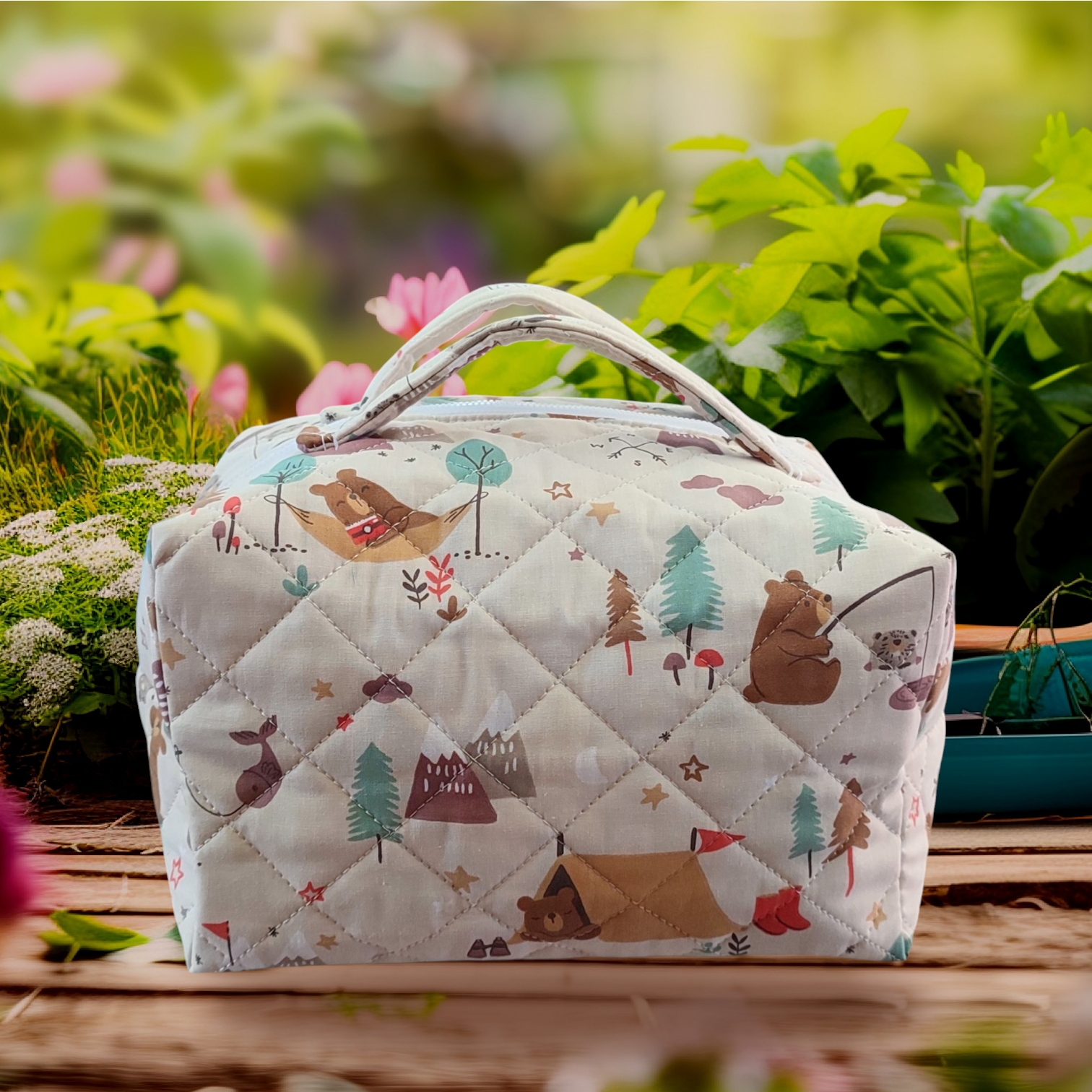 Trousse de toilette matelassée