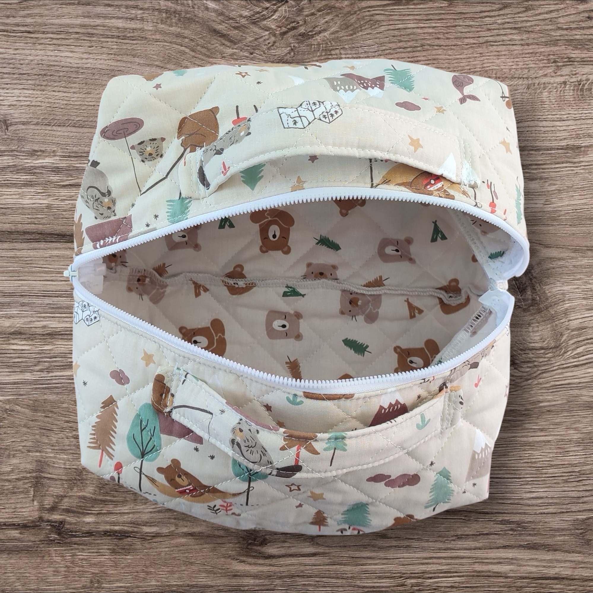 Trousse de toilette matelassée