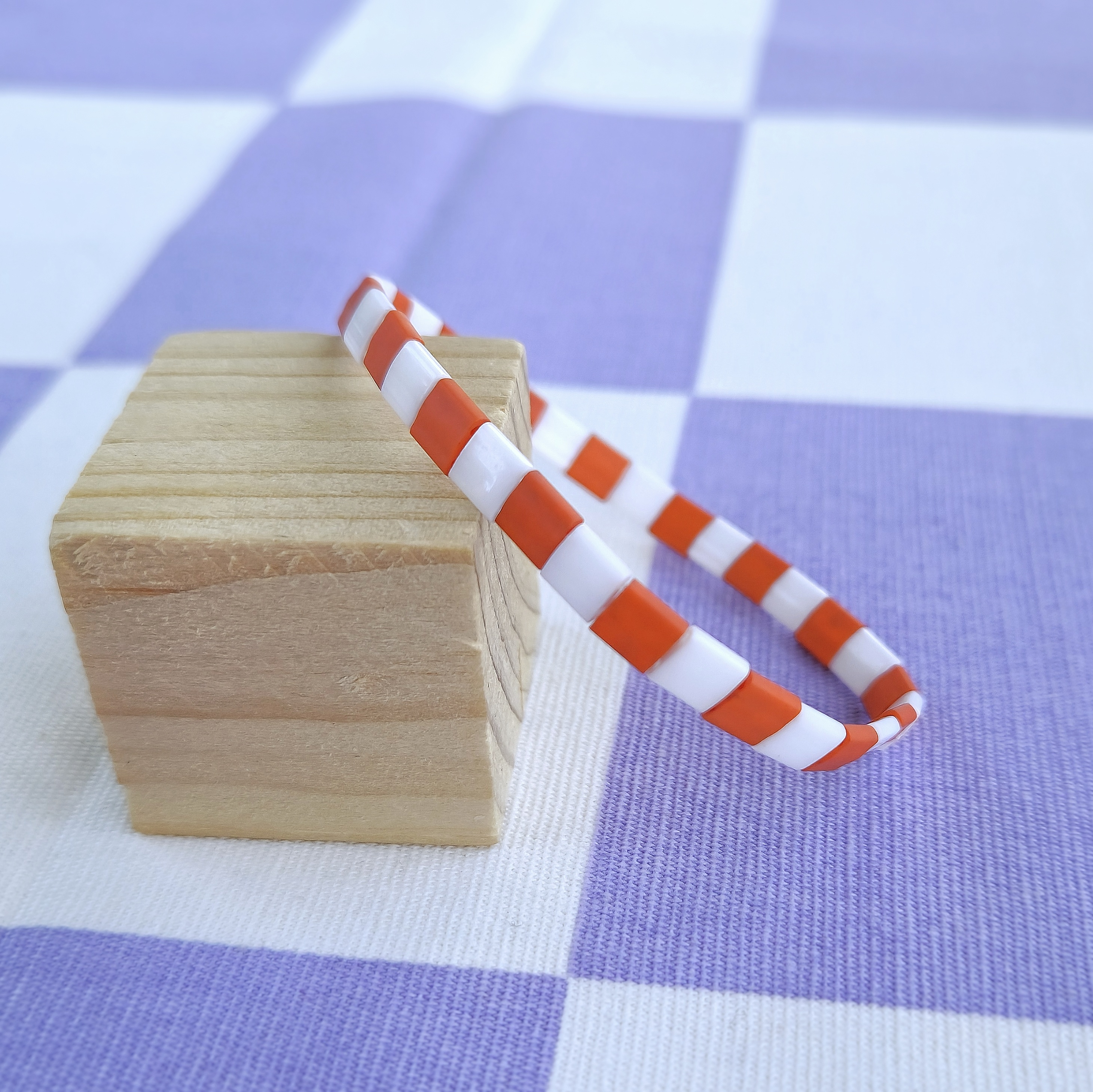 Barrel - Orange terracotta et Blanc