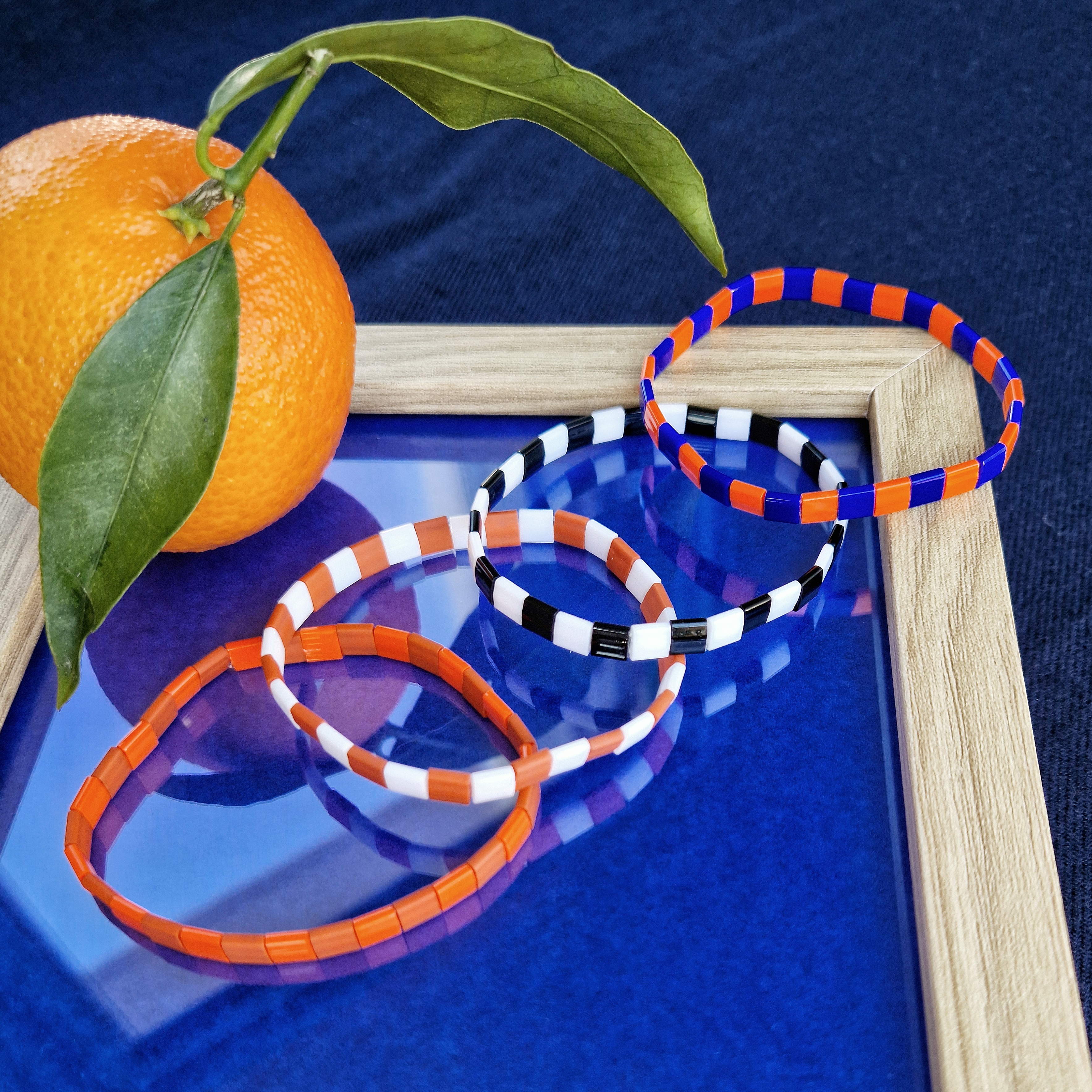 Barrel - Orange terracotta et Blanc