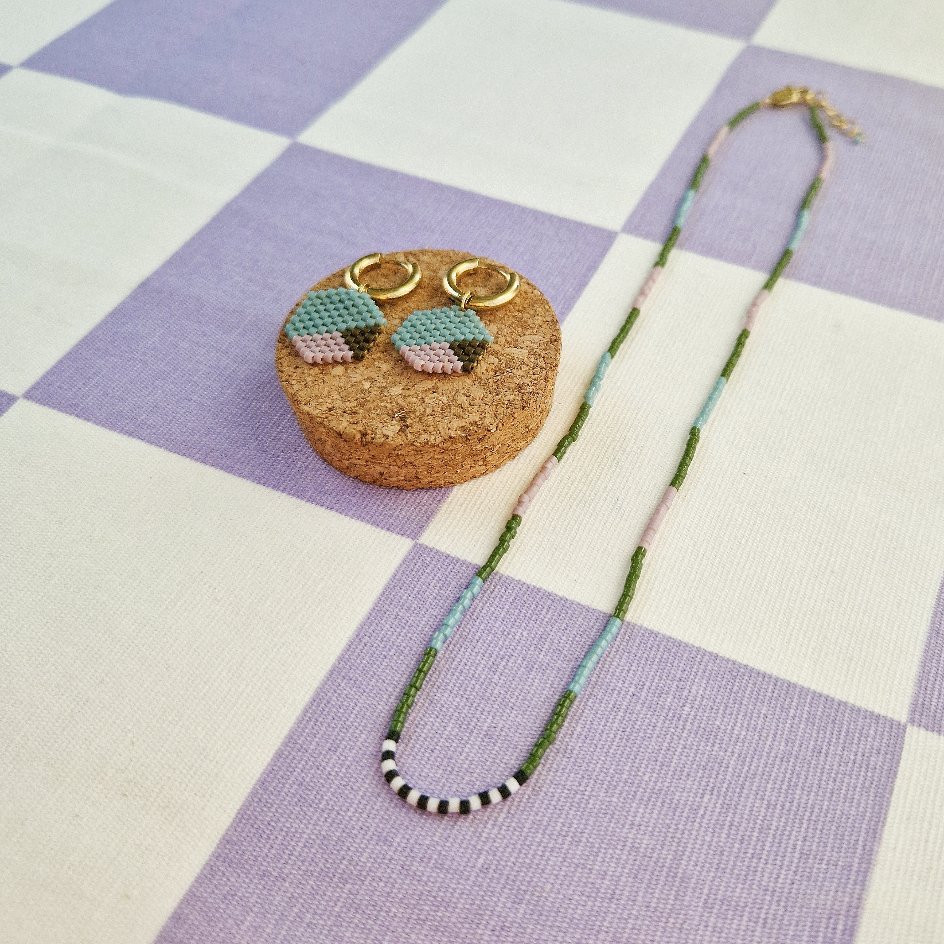 Miel - Pastels bleu et mauve + Kaki