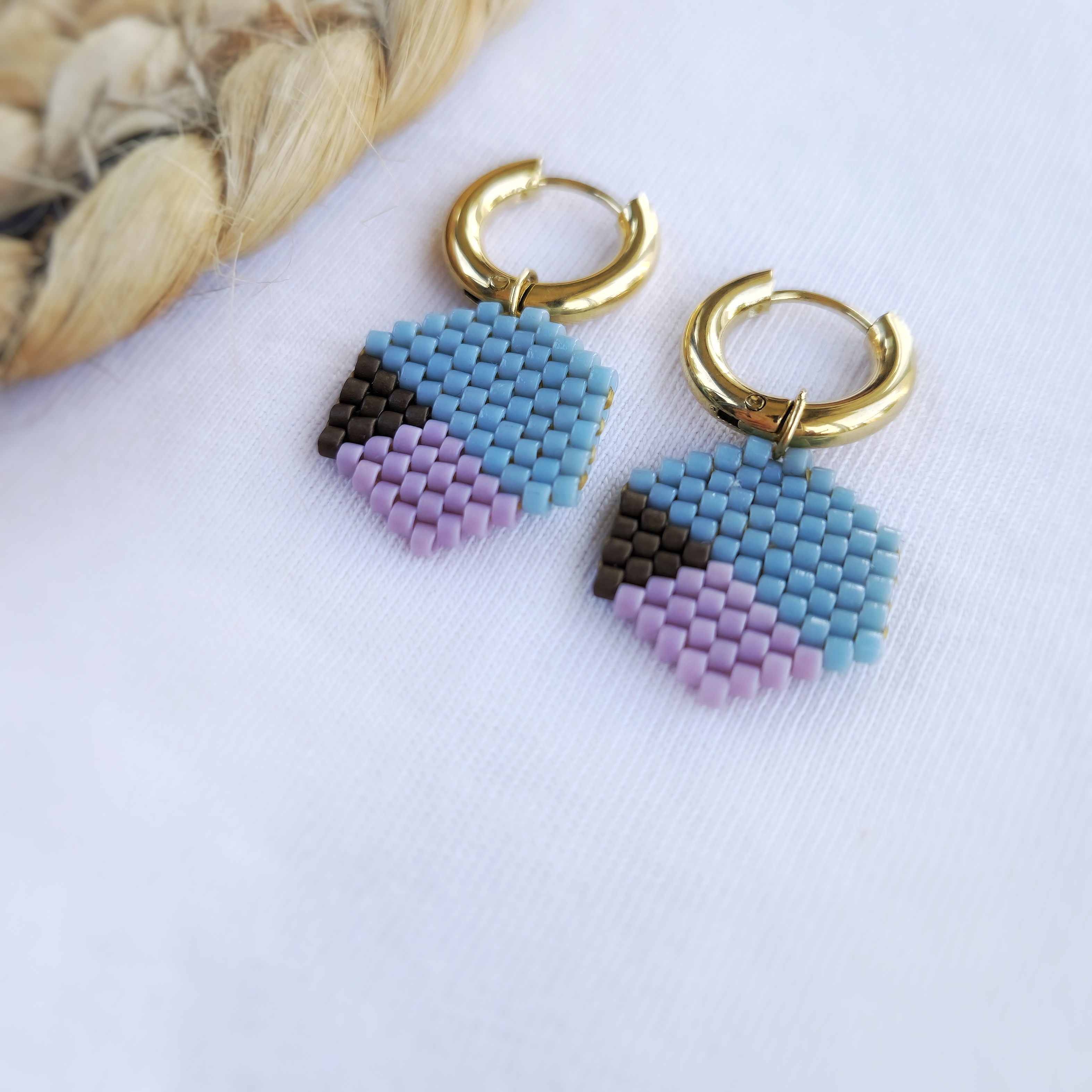 Miel - Pastels bleu et mauve + Kaki