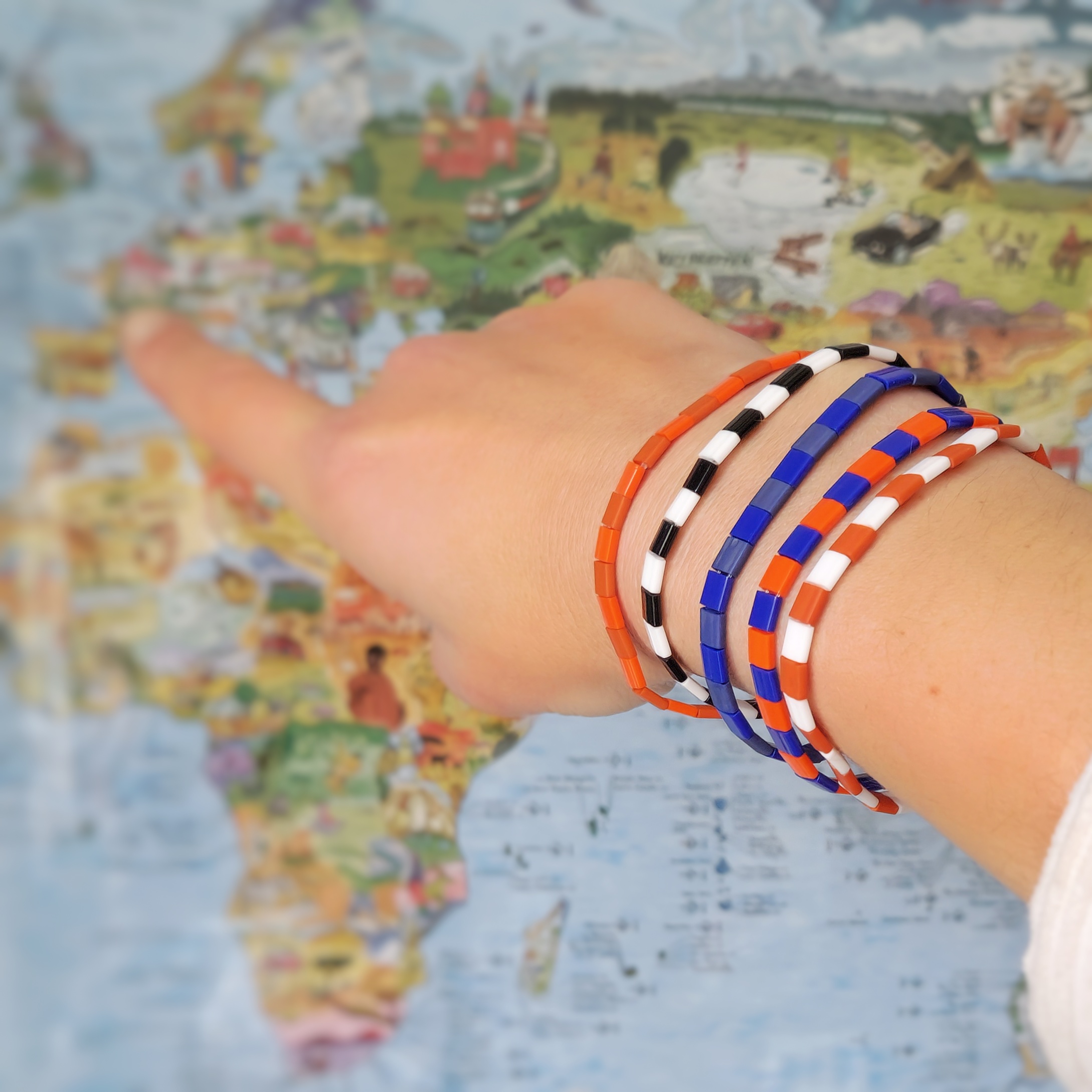 Barrel - Orange terracotta et Blanc