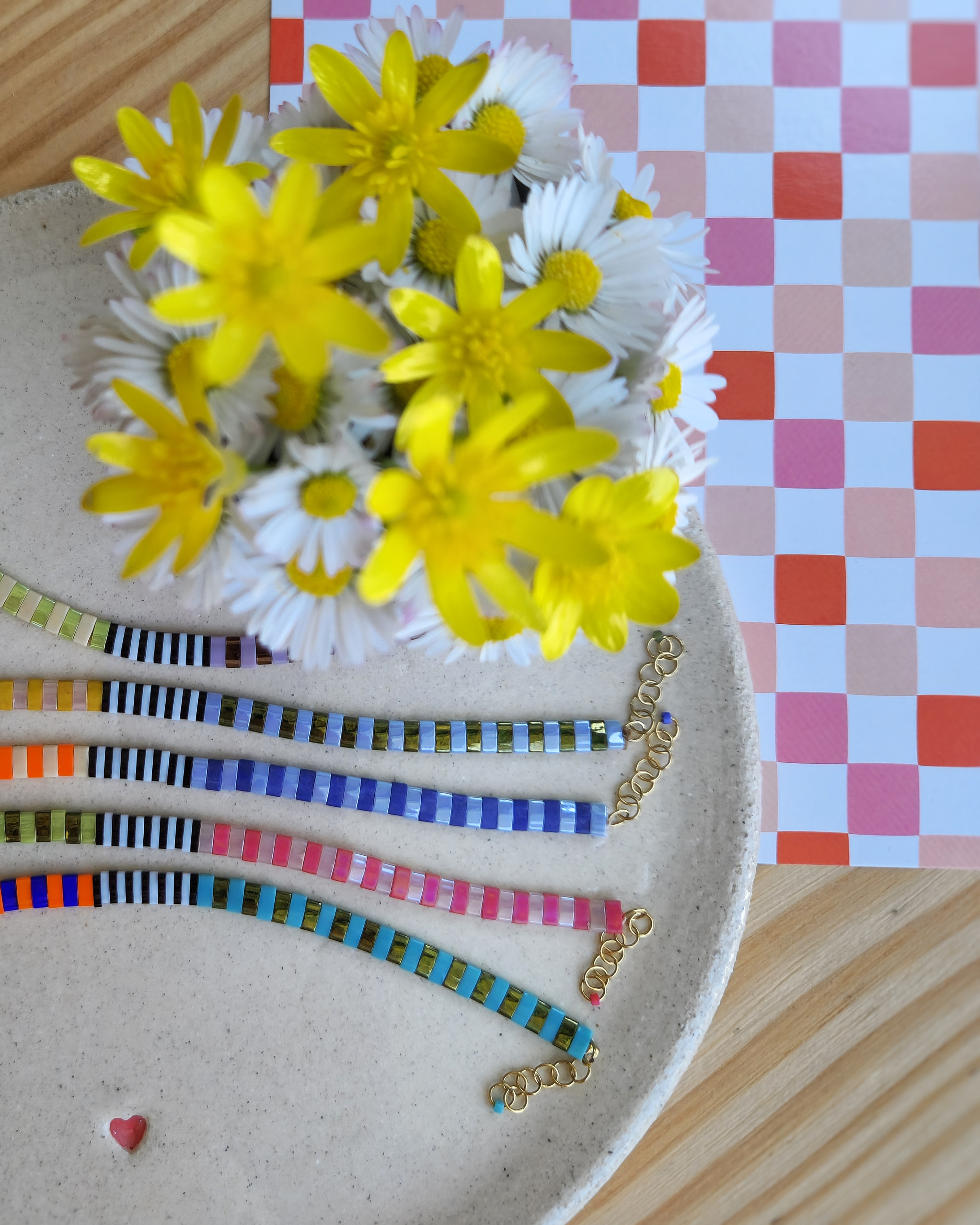 Nivelle - Orange Bleu & Olive Turquoise