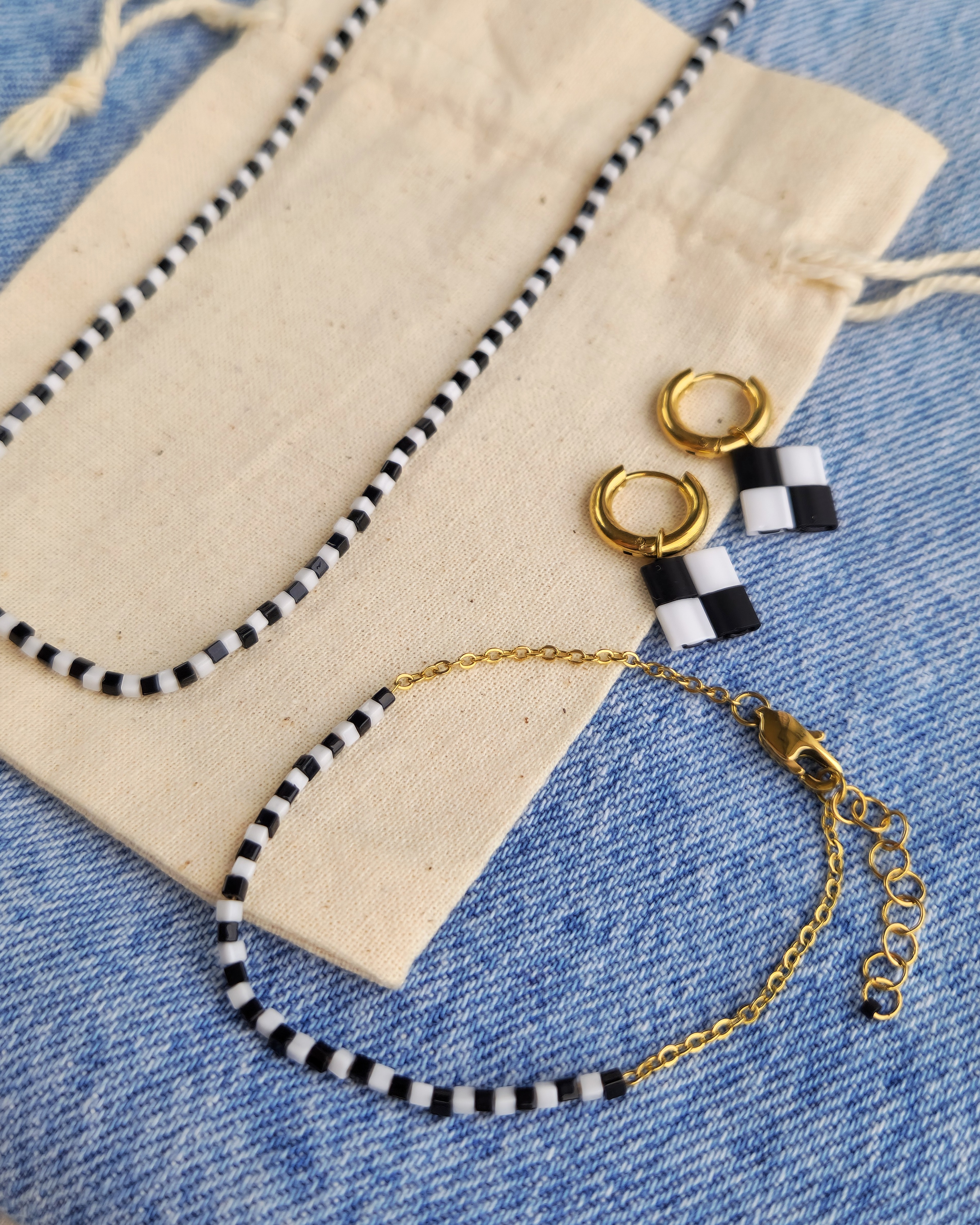 Ollie*Nollie - Collier Damier Absolu