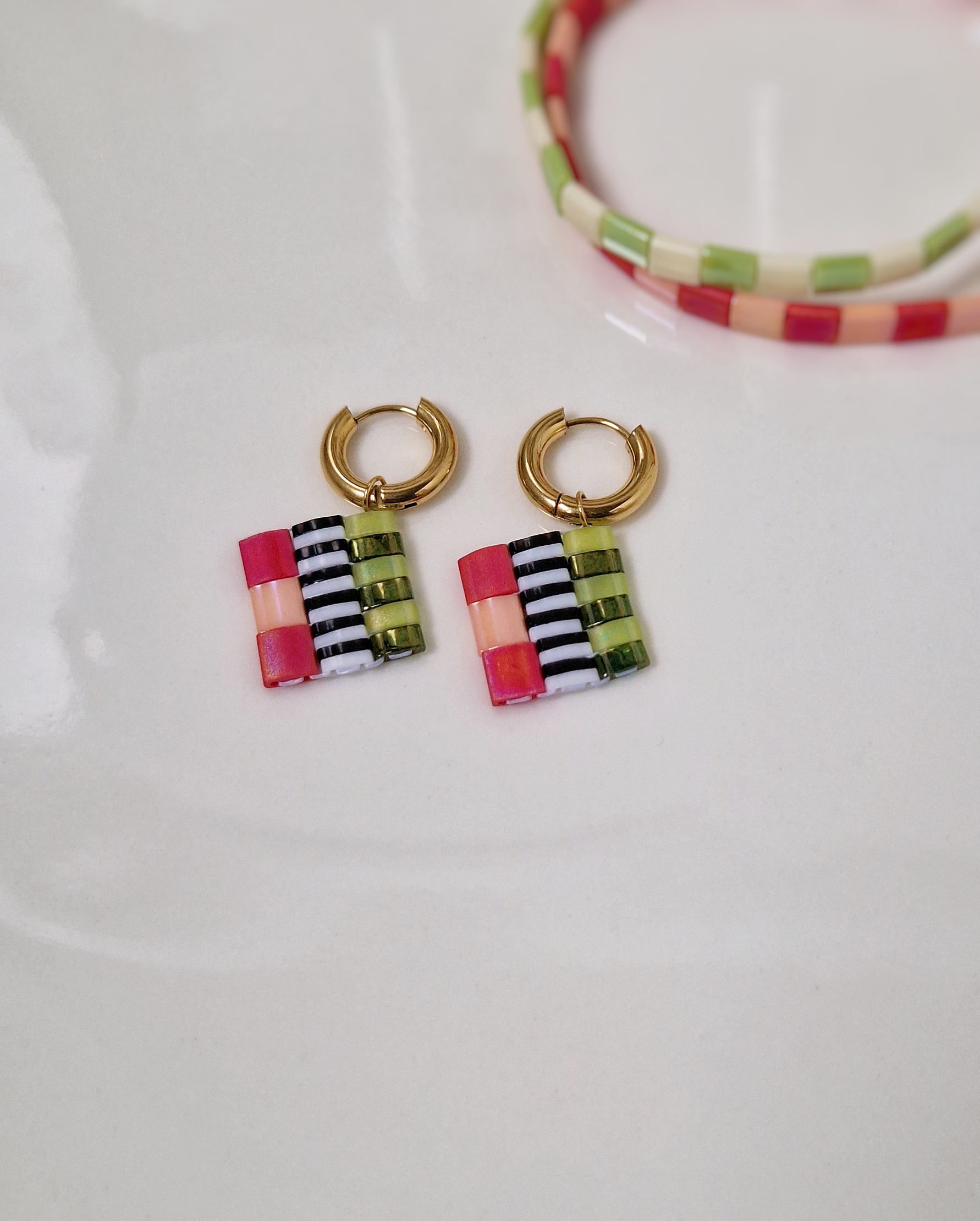 Holzarte - Roses et verts