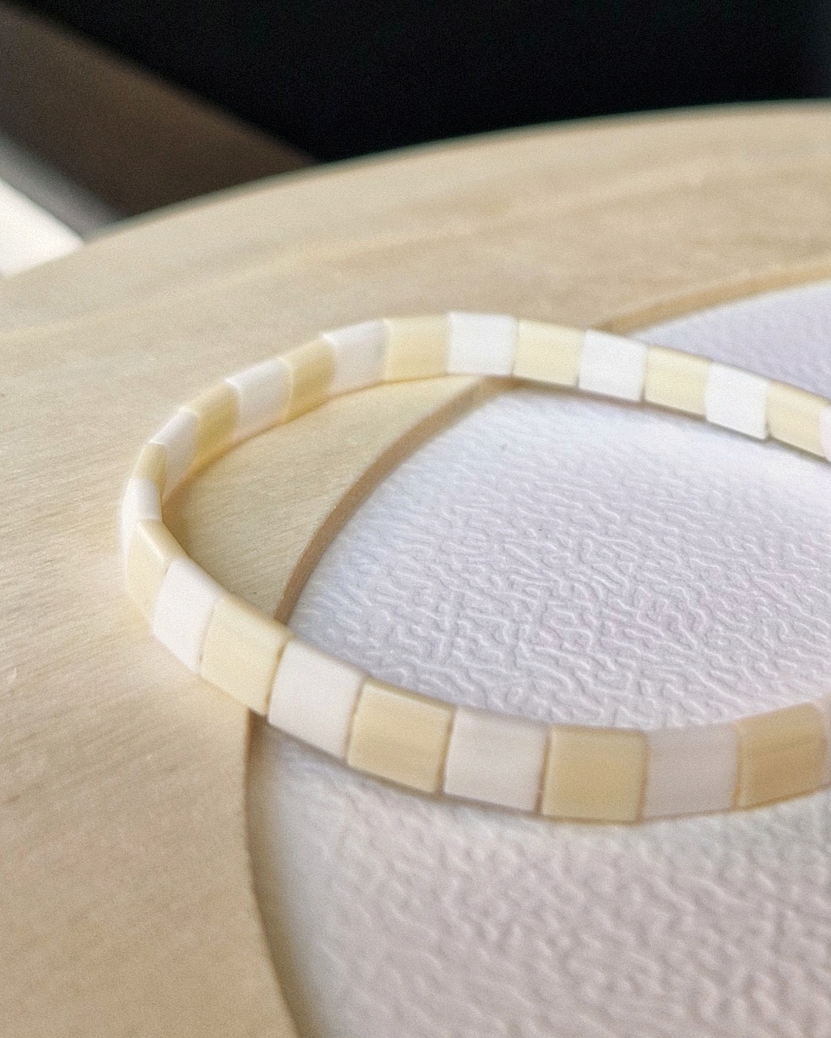 Barrel - Ivoire brillant et Blanc mat