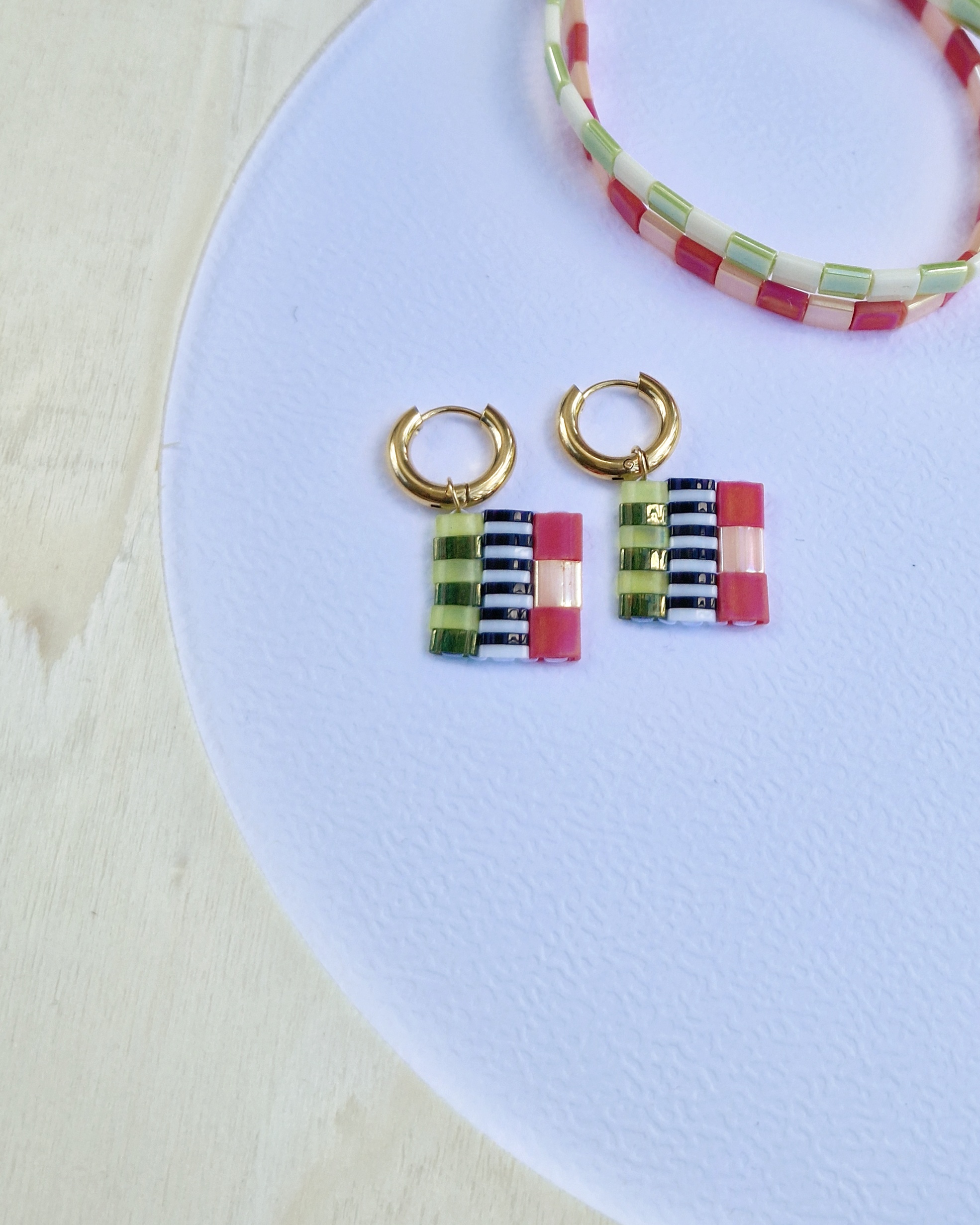 Holzarte - Roses et verts