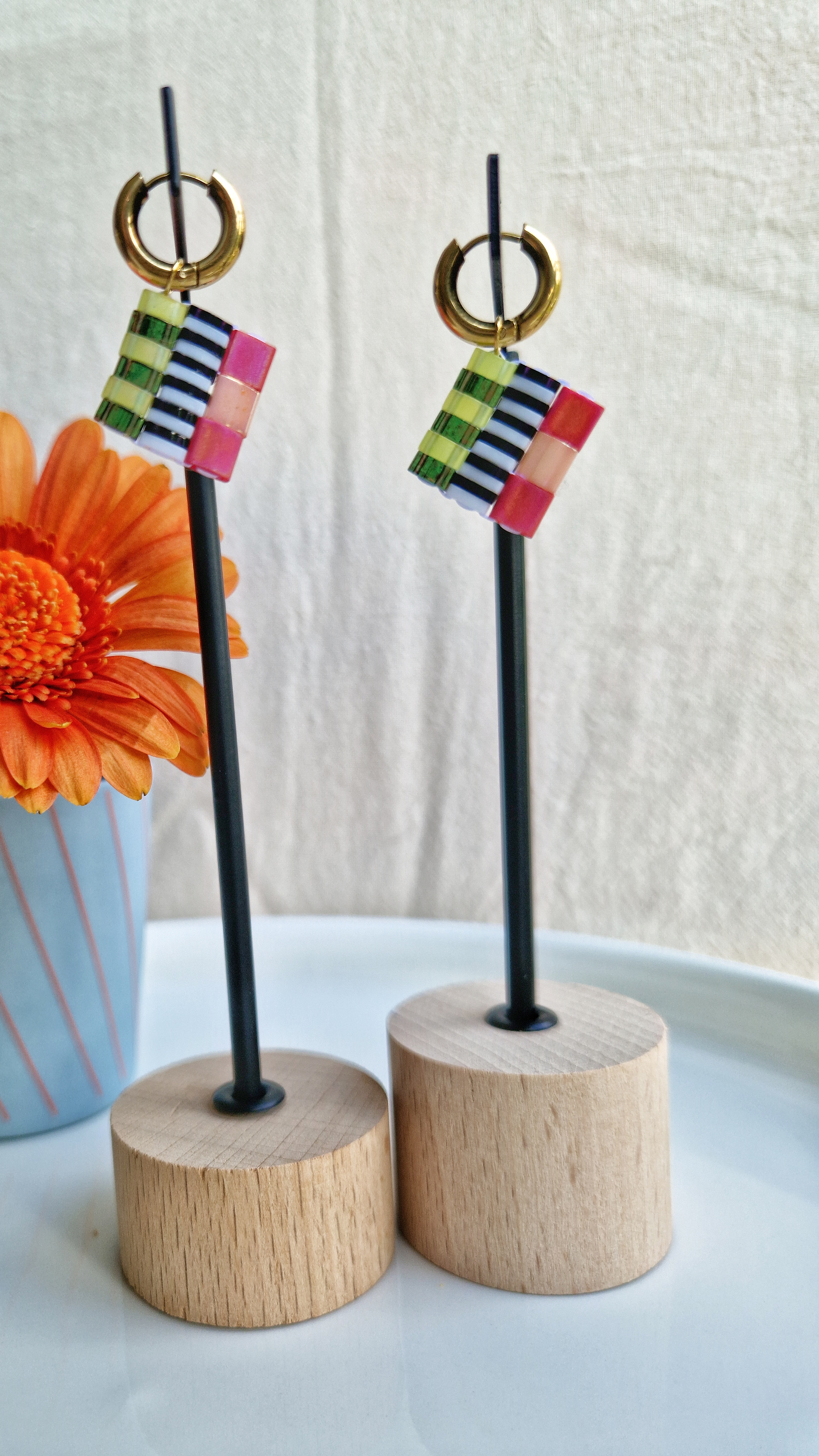 Holzarte - Roses et verts