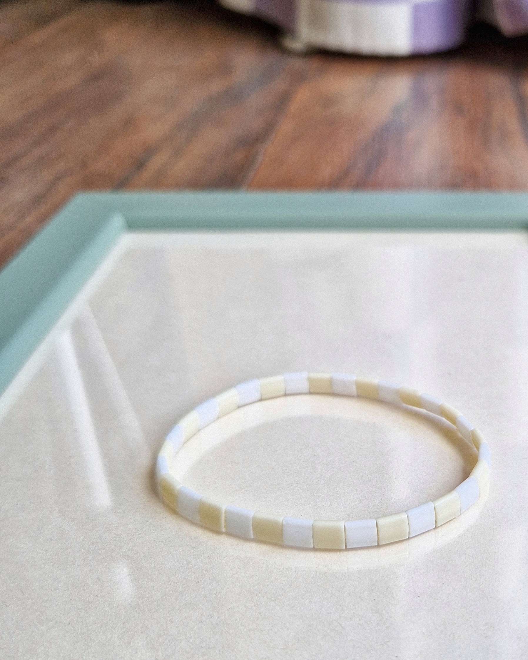 Barrel - Ivoire brillant et Blanc mat