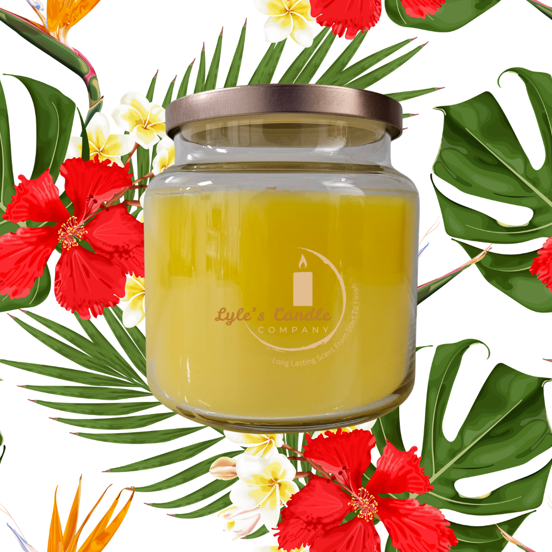 Hibiscus Palm Scented Candle🌺🌿
