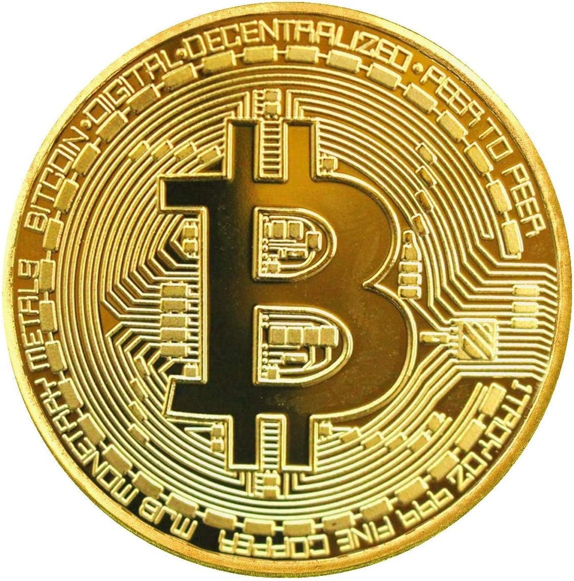 Moneda Conmemorativa de Bitcoin - Diseño en Oro