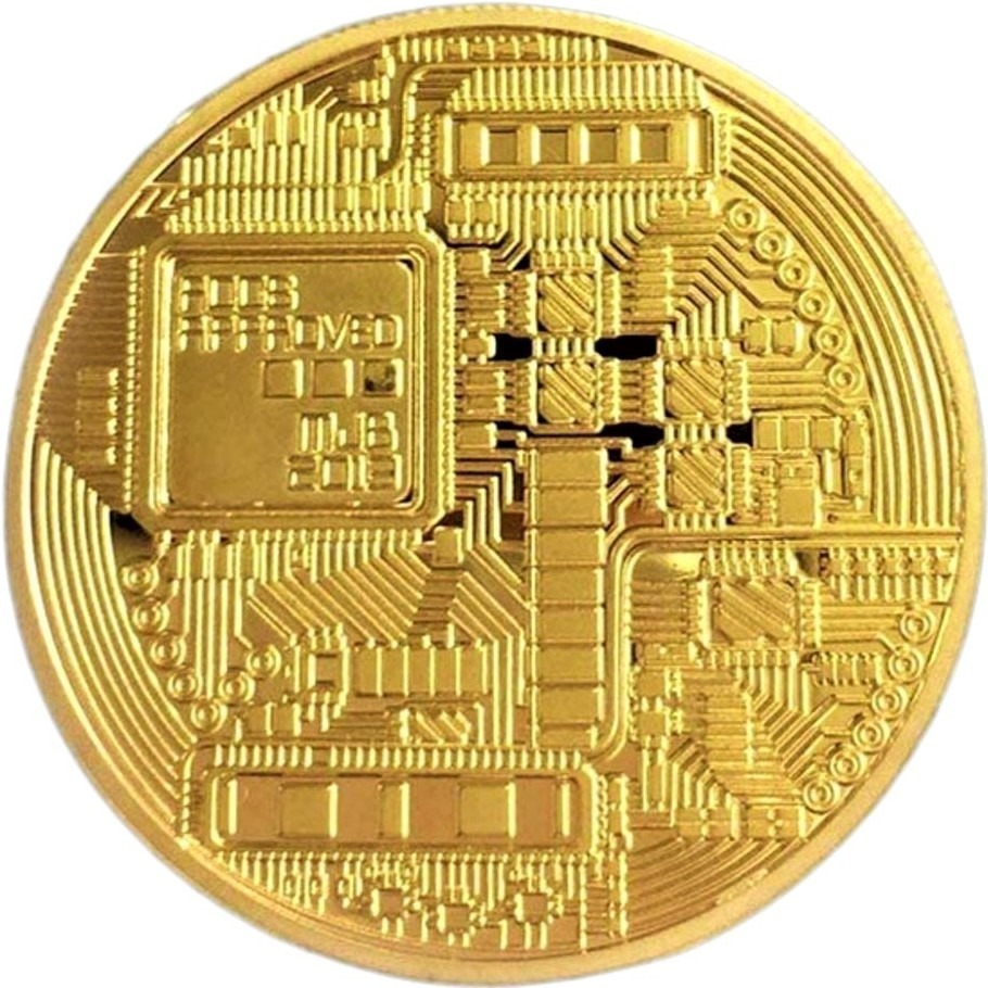 Moneda Conmemorativa de Bitcoin - Diseño en Oro