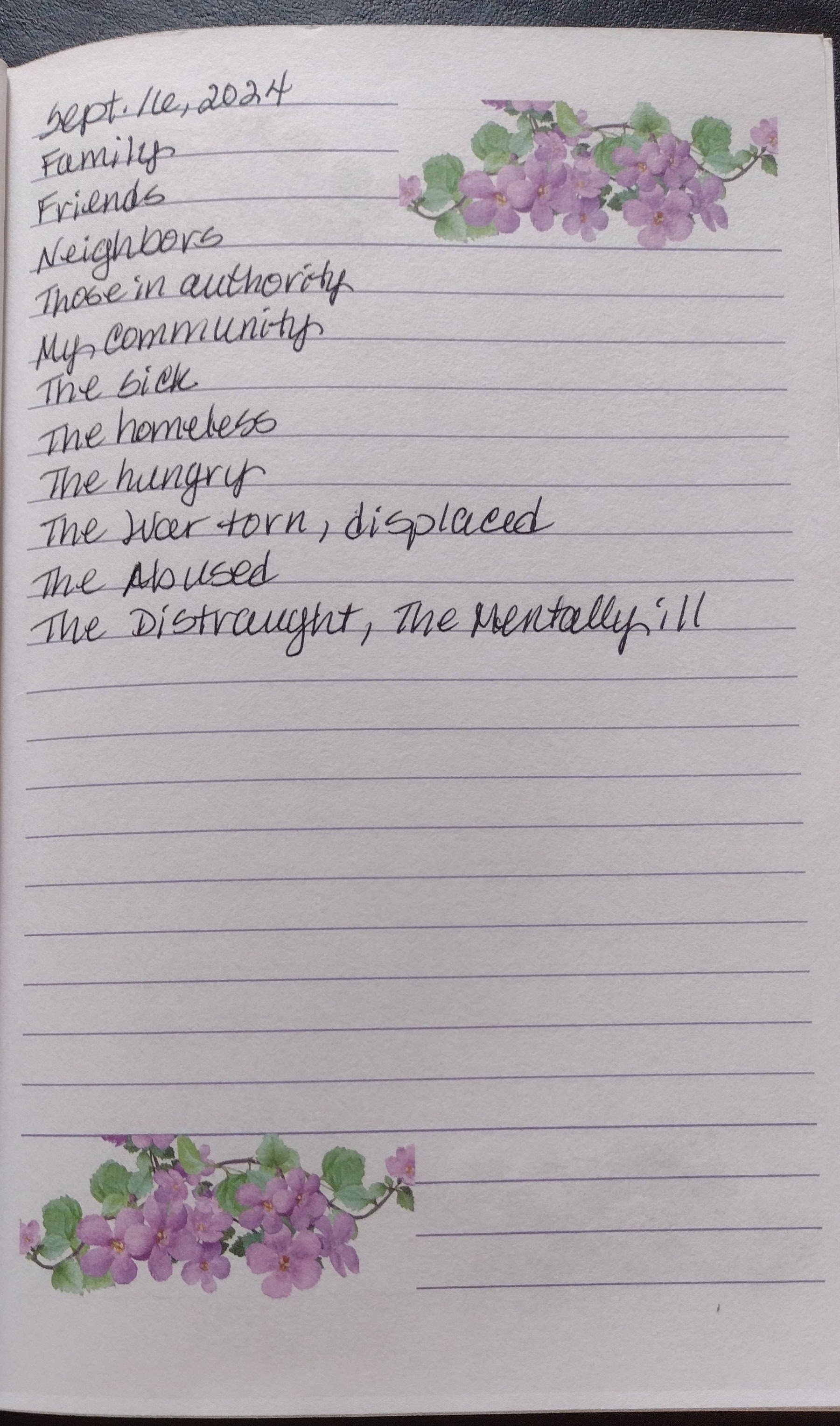 Prayer Journal: Blank Notebook for Daily Thoughts and Prayers