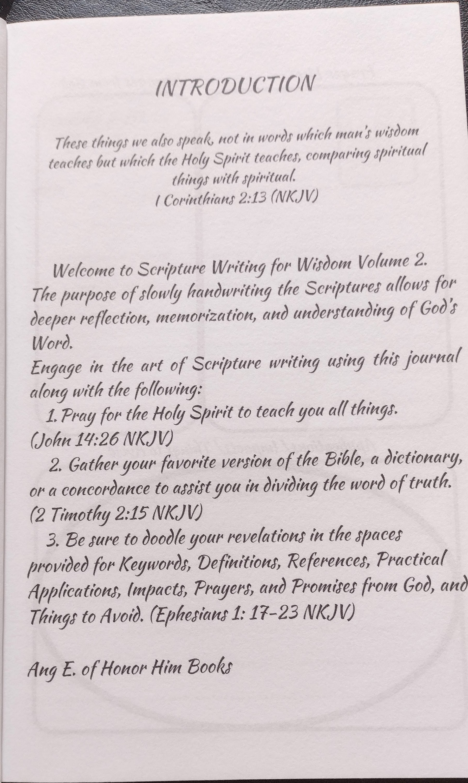 Scripture Writing Journal for Wisdom: (8" X 10") Volume 2 