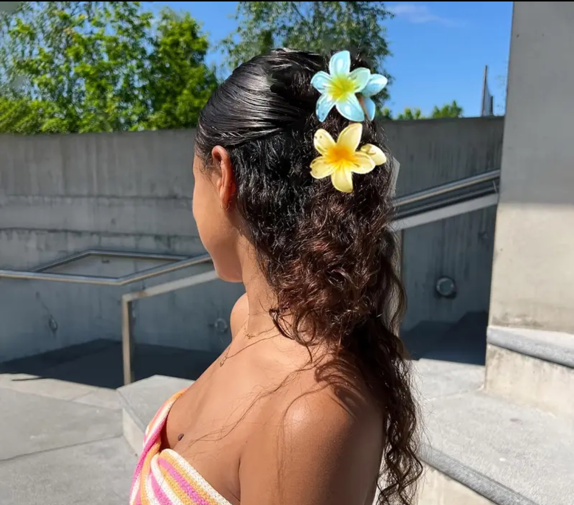 Pince à cheveux fleur