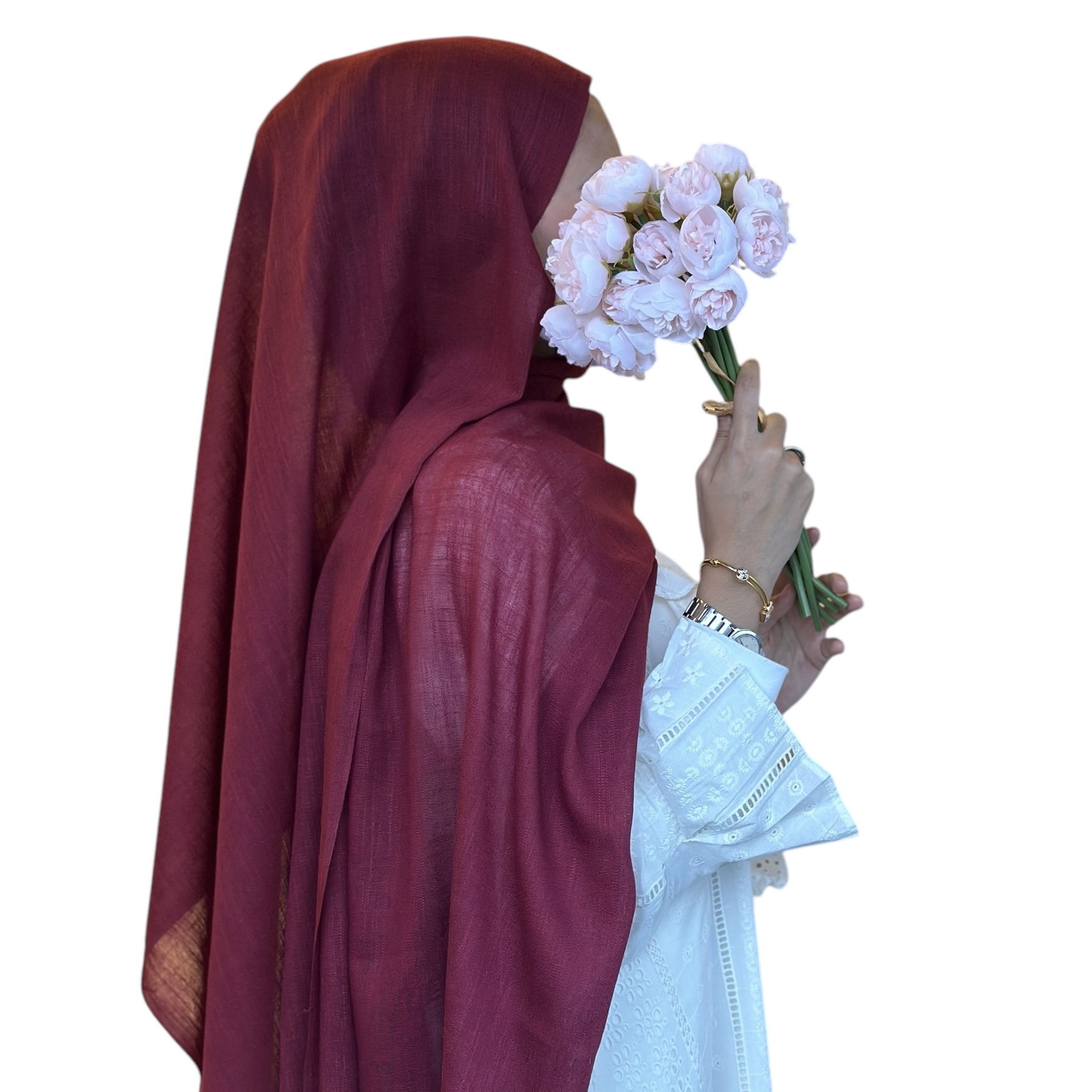 Bamboo Shawl in Maroon