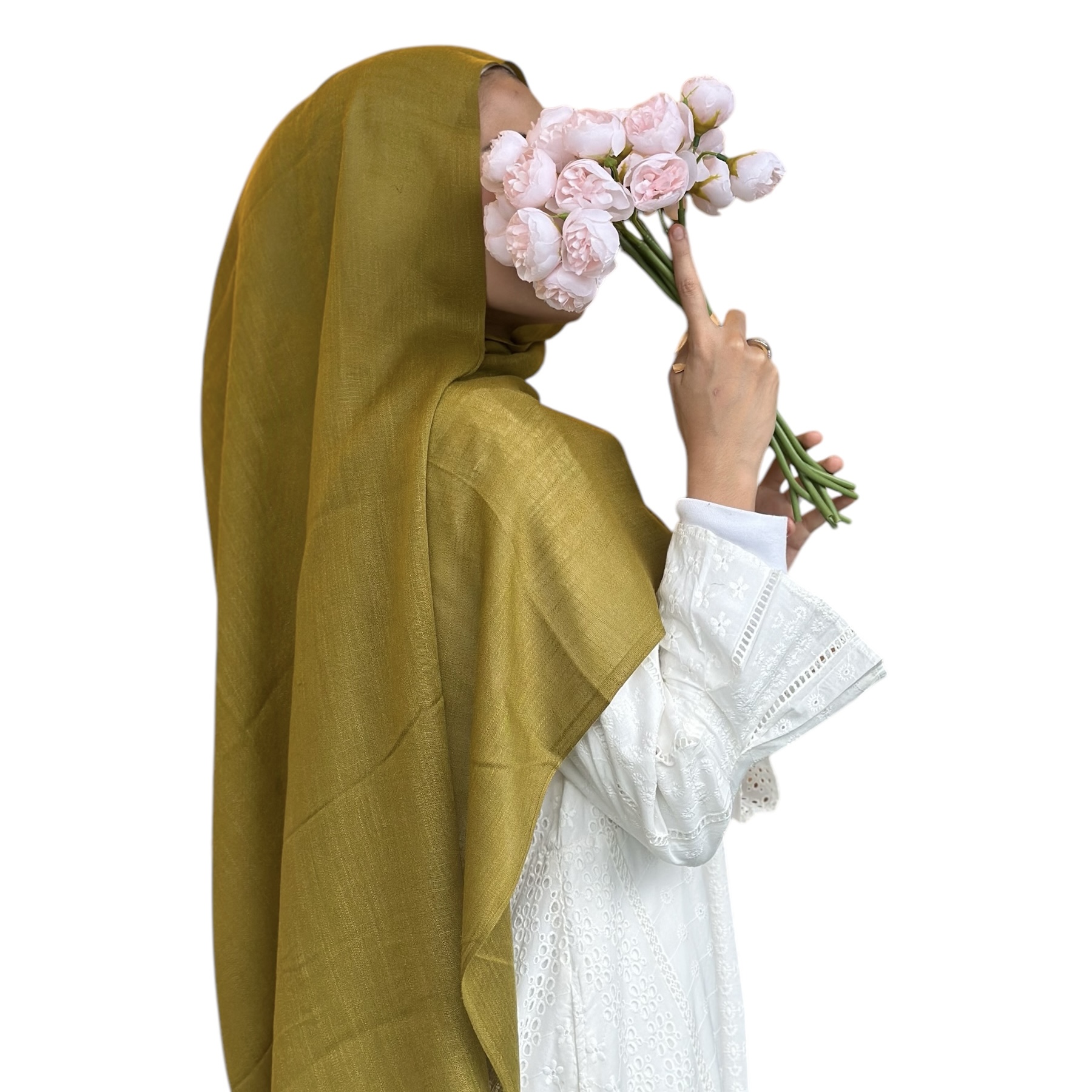 Bamboo Shawl in Light Olive