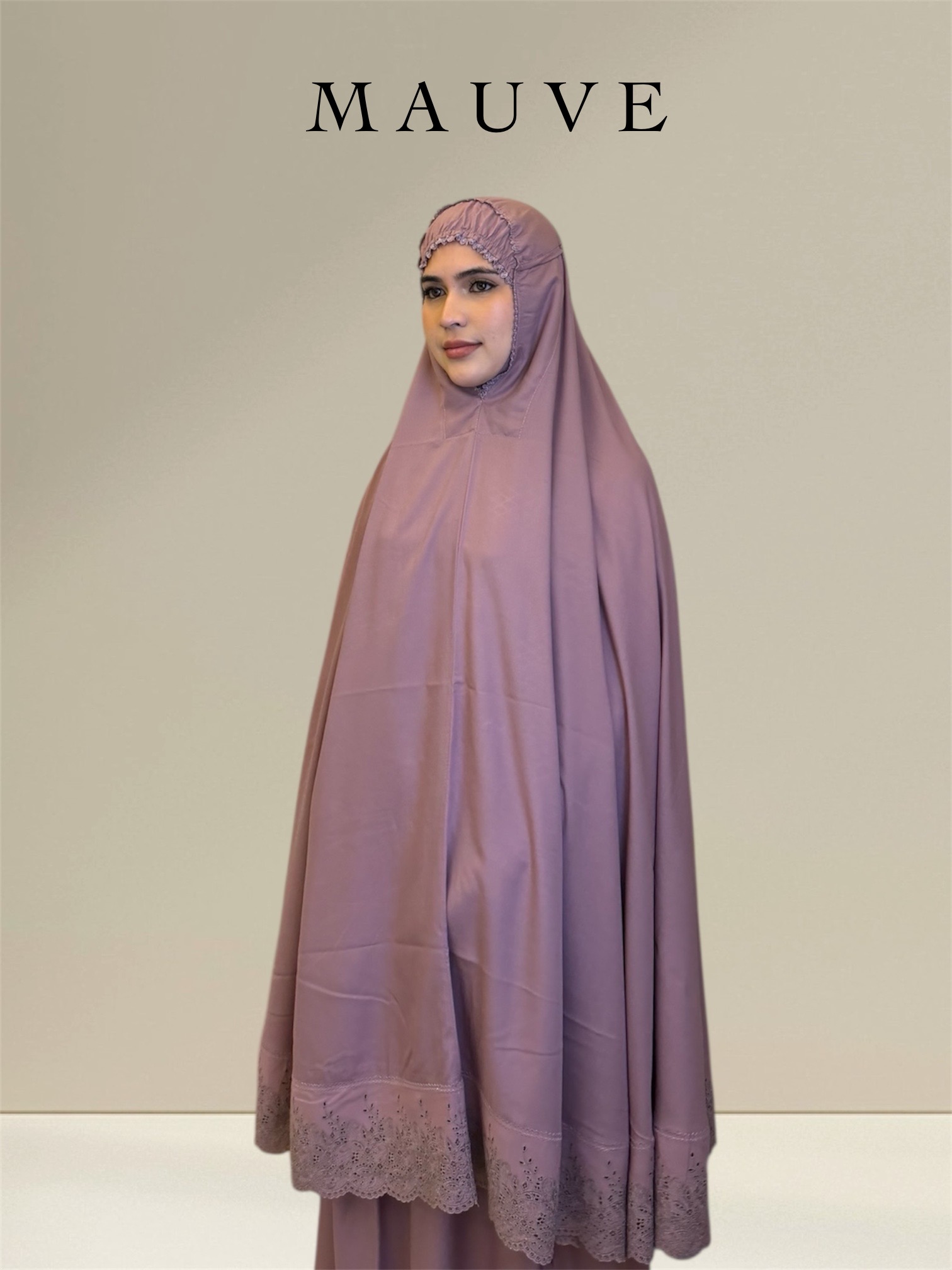 EEBOO Premium Cotton Telekung in Mauve