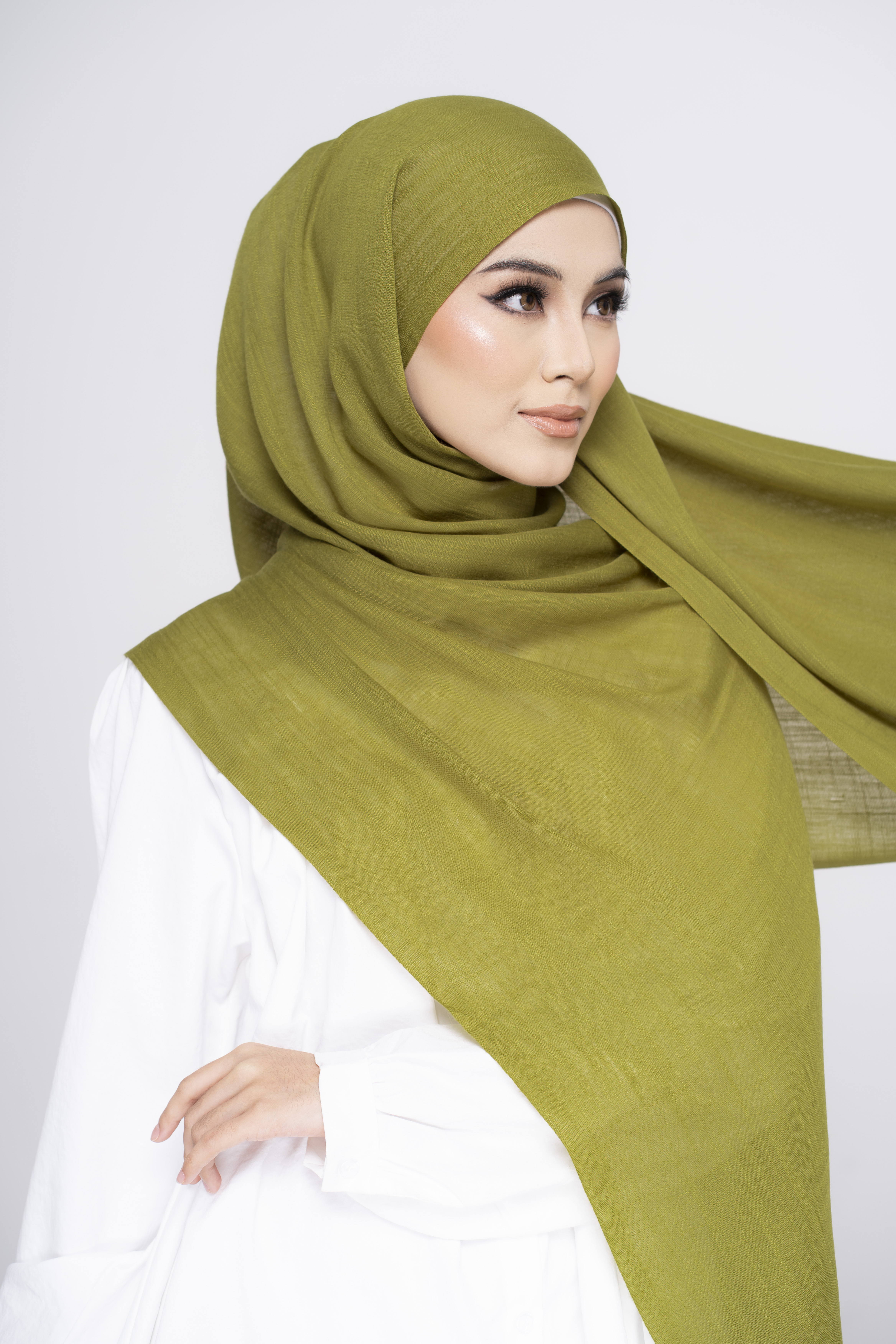Bamboo Shawl in Light Olive