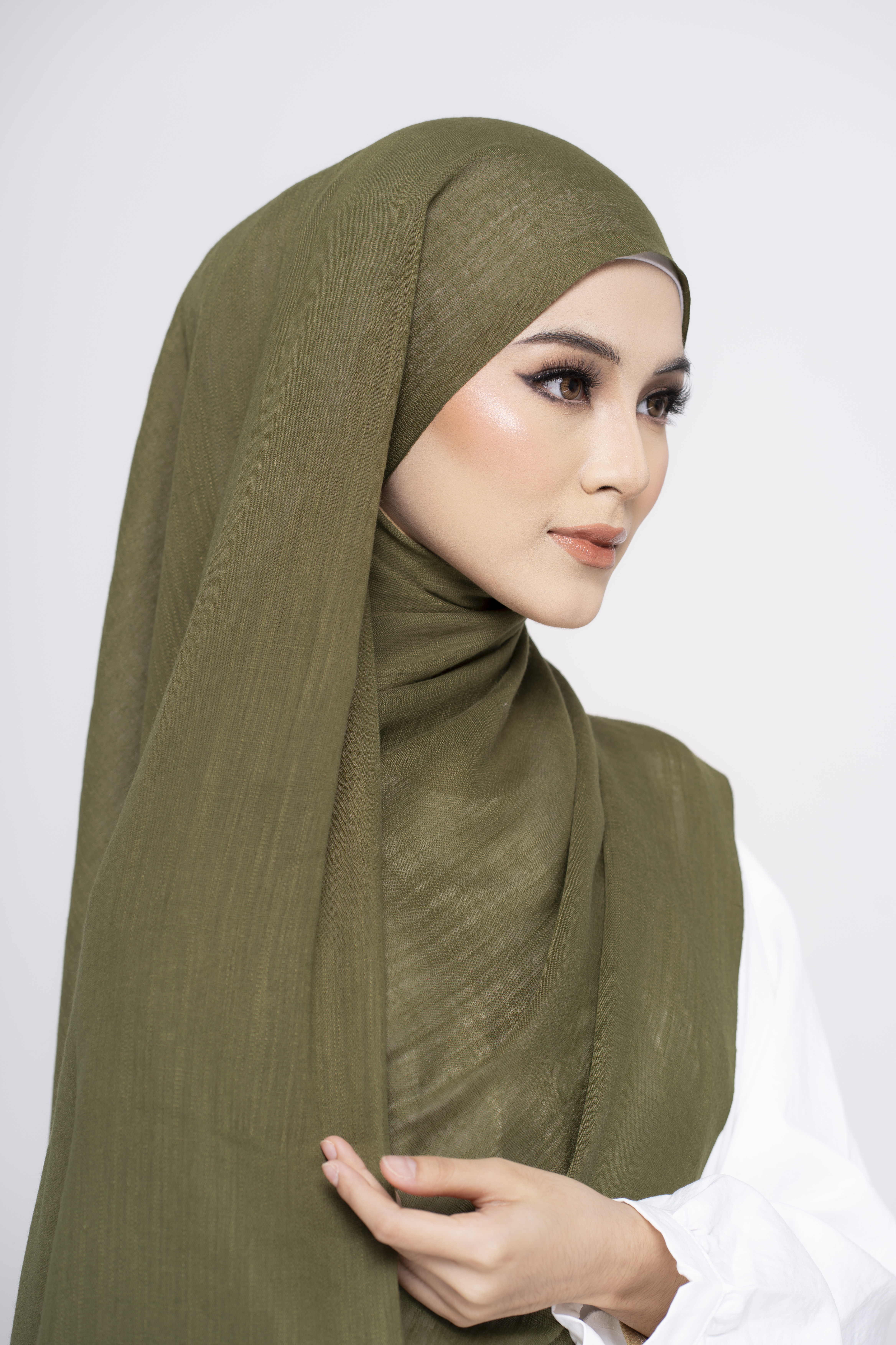 Bamboo Shawl in Dark Olive