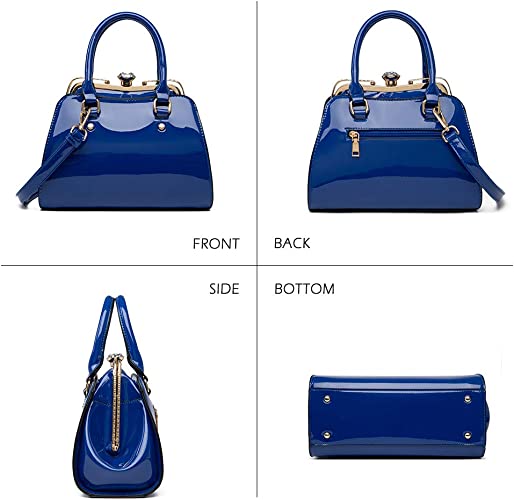 Glossy Blue Handbag