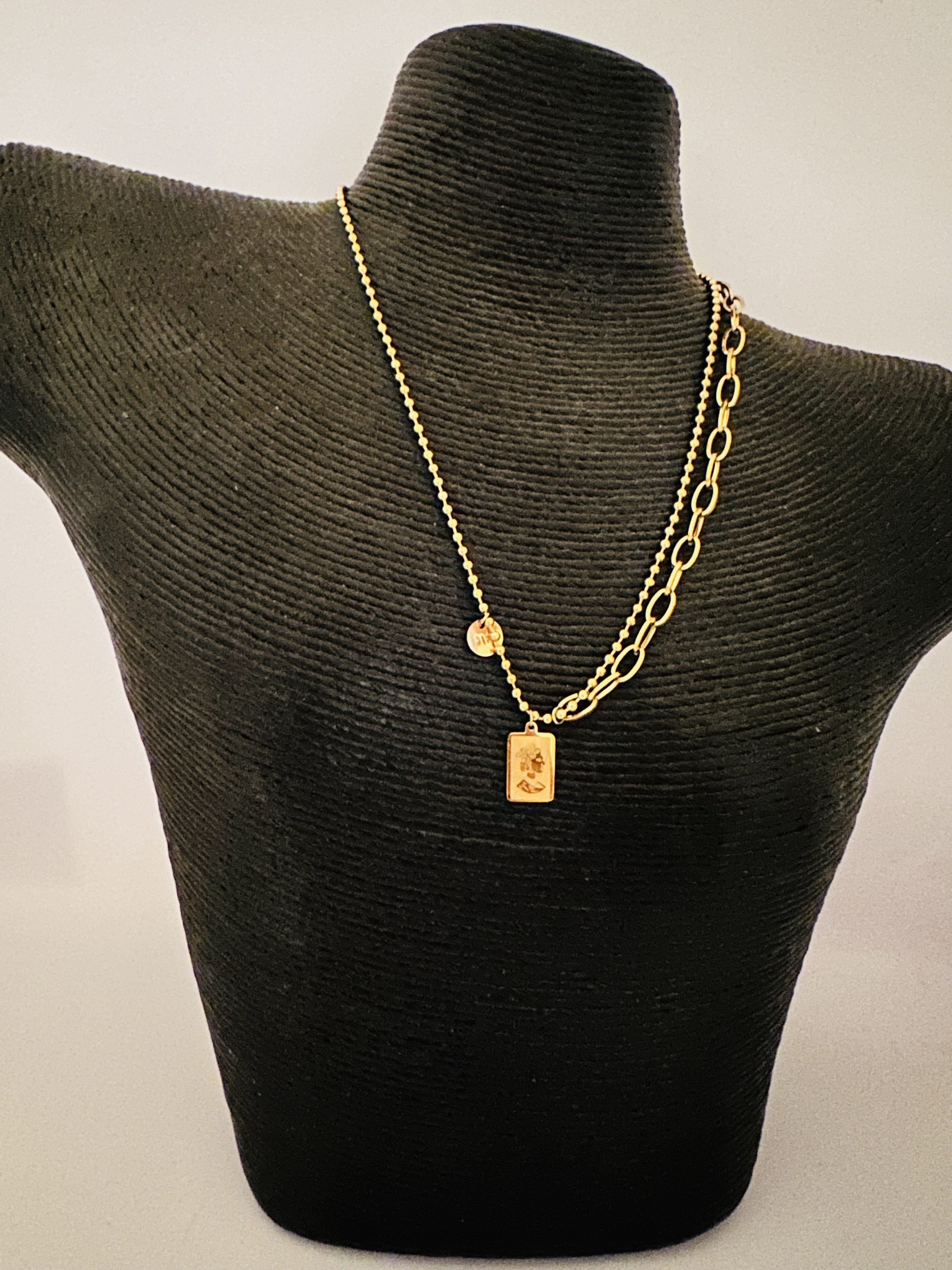 Stainless Steel Non Tarnish Waterproof Over Gold Pendant Necklace