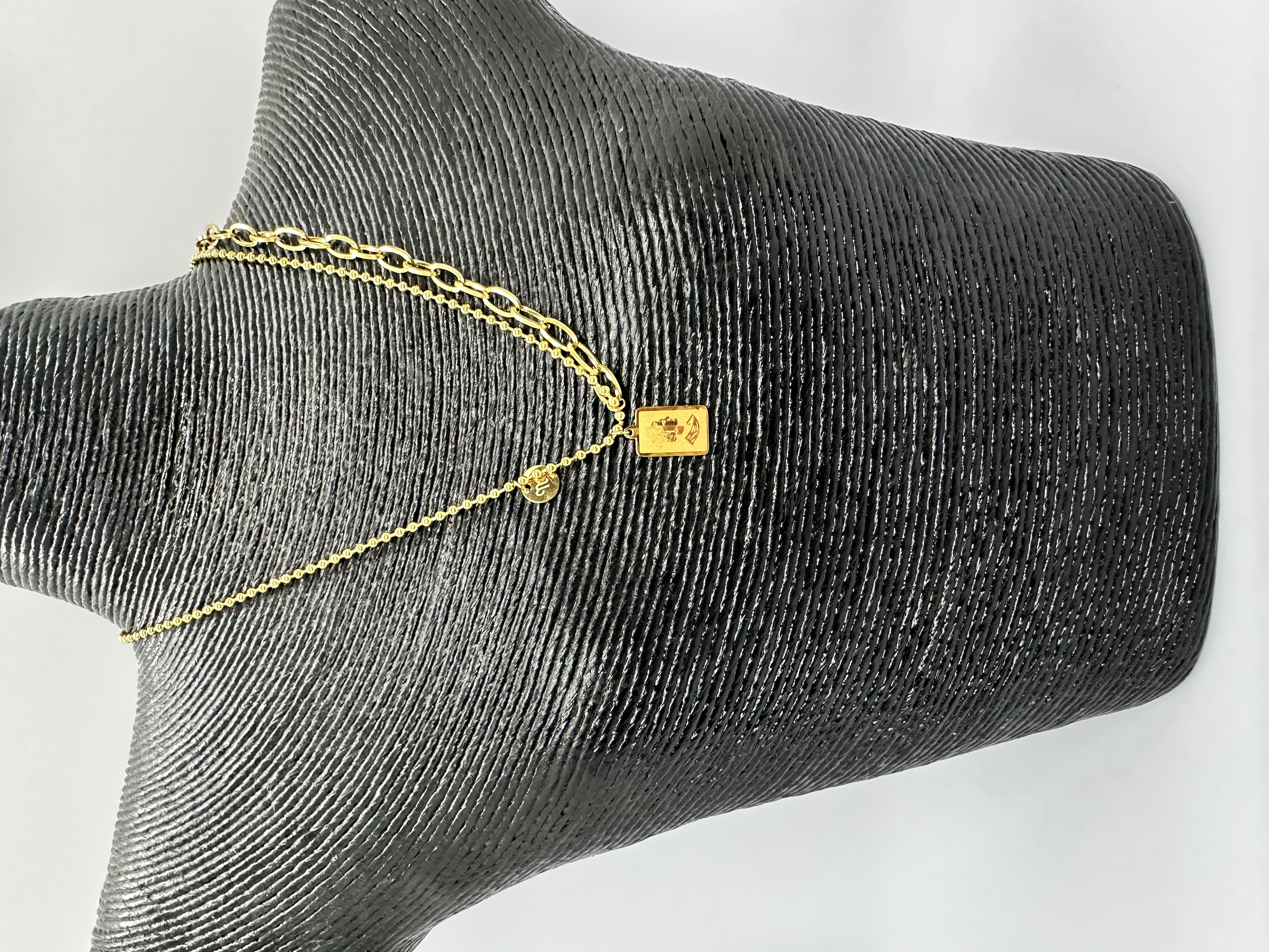 Stainless Steel Non Tarnish Waterproof Over Gold Pendant Necklace