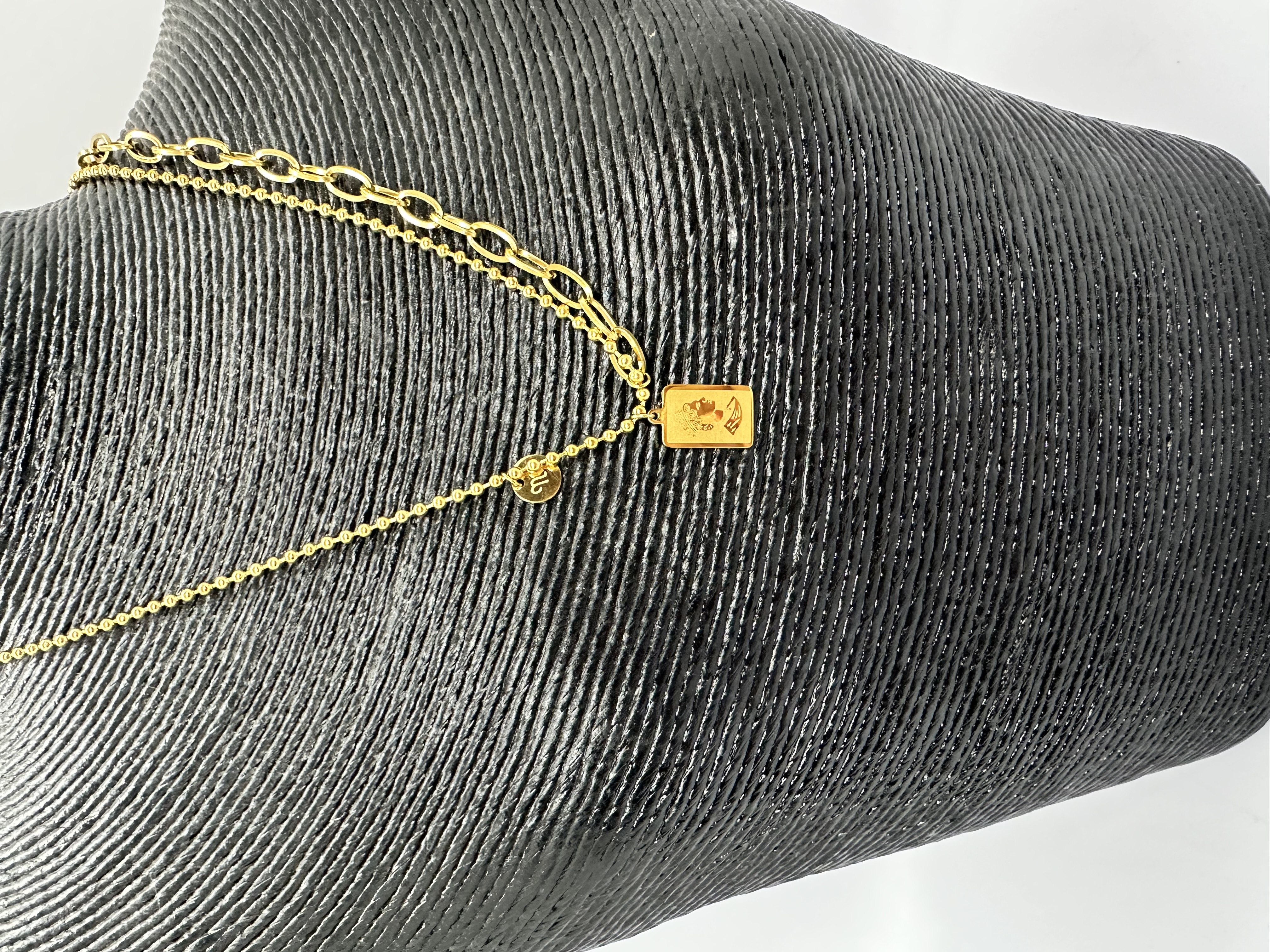 Stainless Steel Non Tarnish Waterproof Over Gold Pendant Necklace