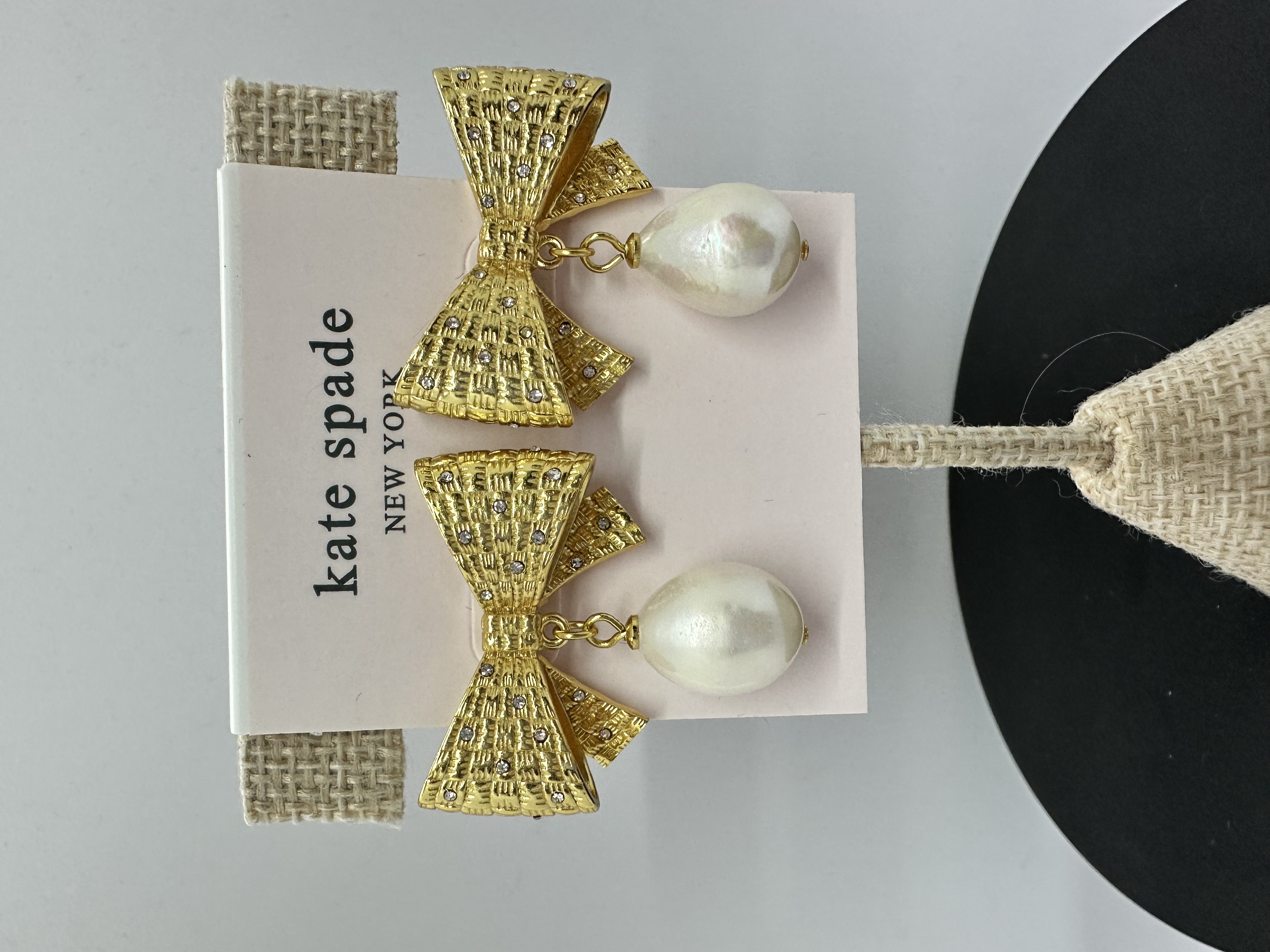 Kate Spade Bow and Pearl Earrings