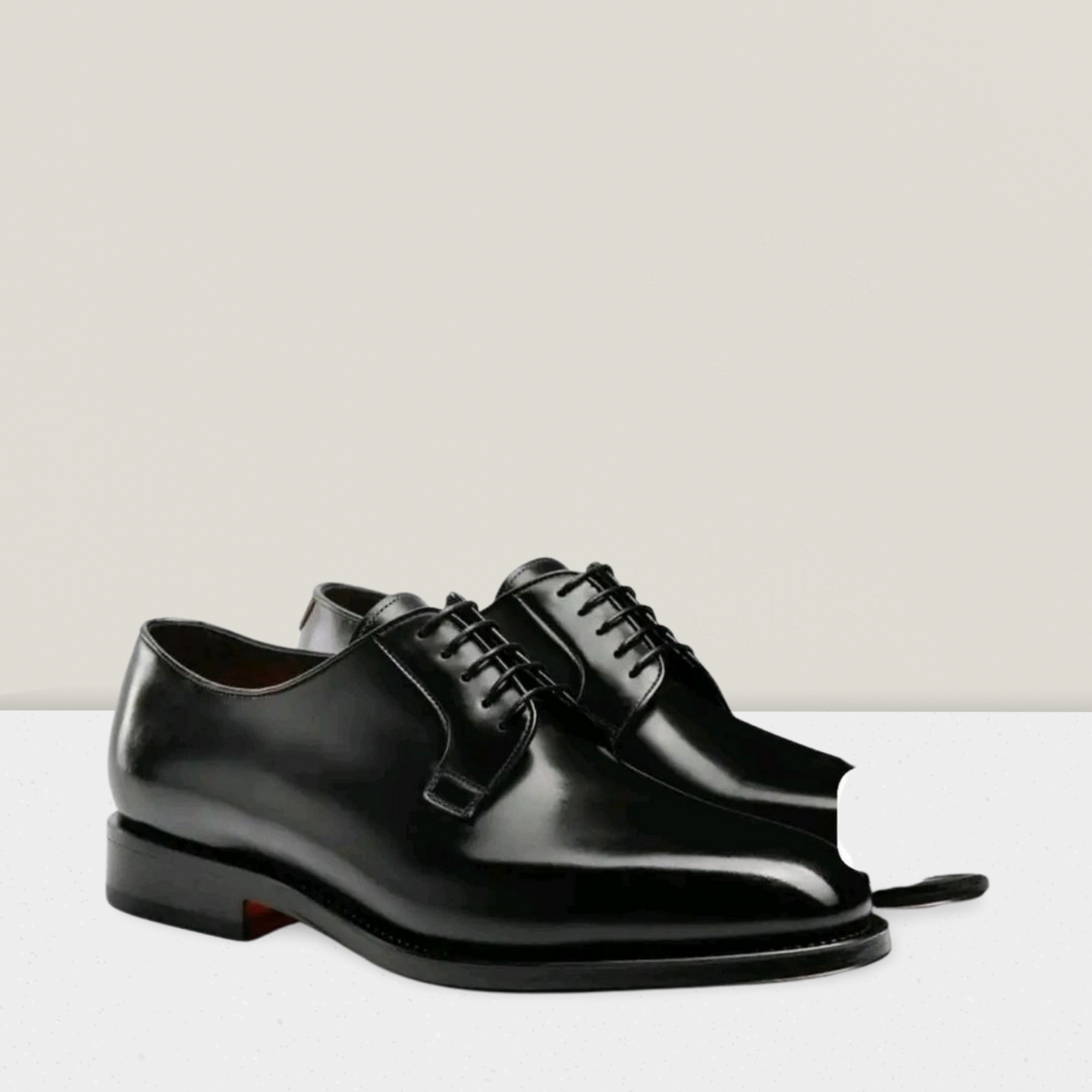 SANTONi Derby en cuir patiné 
