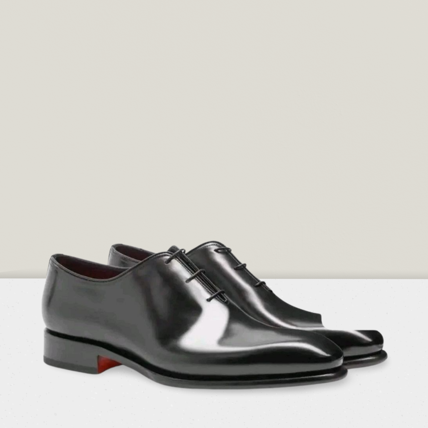 SANTONi Richelieu  en cuir patiné noires