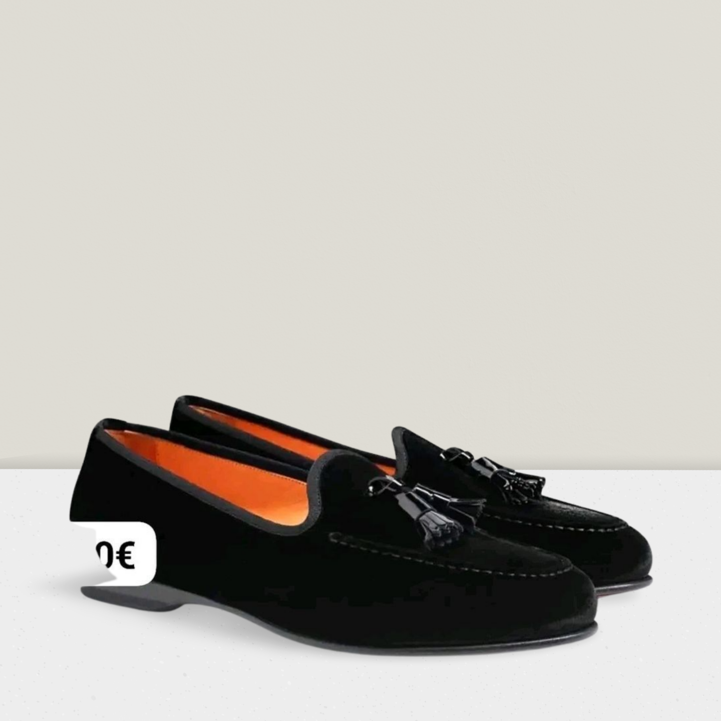 Mocassin SANTONi  BAndrea avec gland a velour noir 