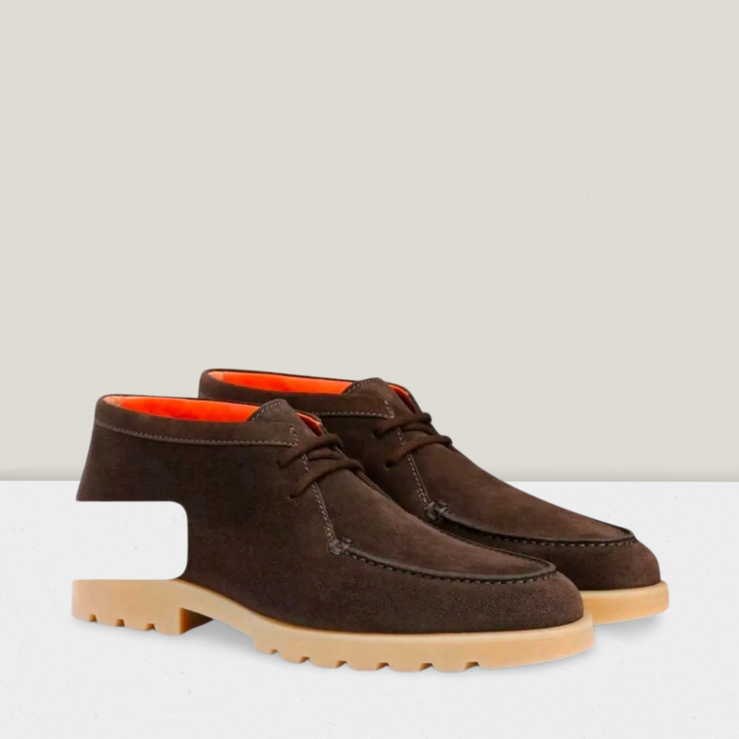 SANTONi Desert boot en daim marron