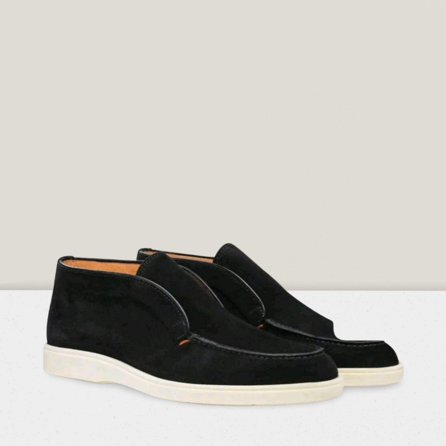 SANTONi Bottine Desert boot en daim noir
