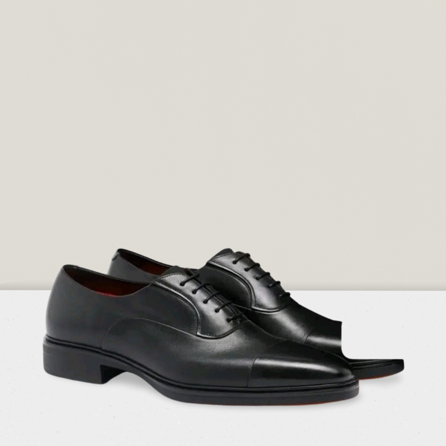 SANTONi Chaussures à lacets easy en cuir noir 