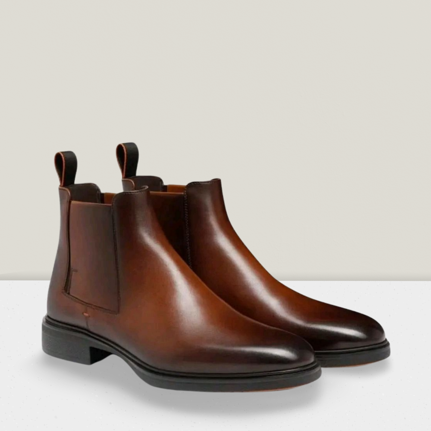 Bottes SANTONi en cuir marron
