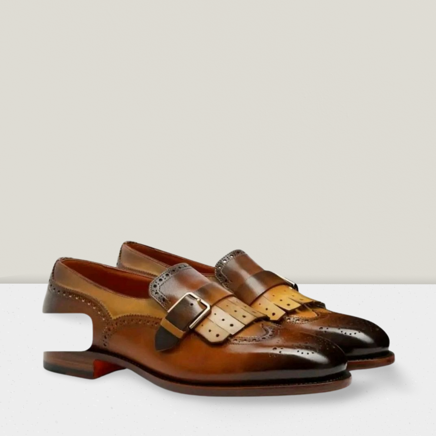 Chaussures SANTONi  en cuir à double boucle