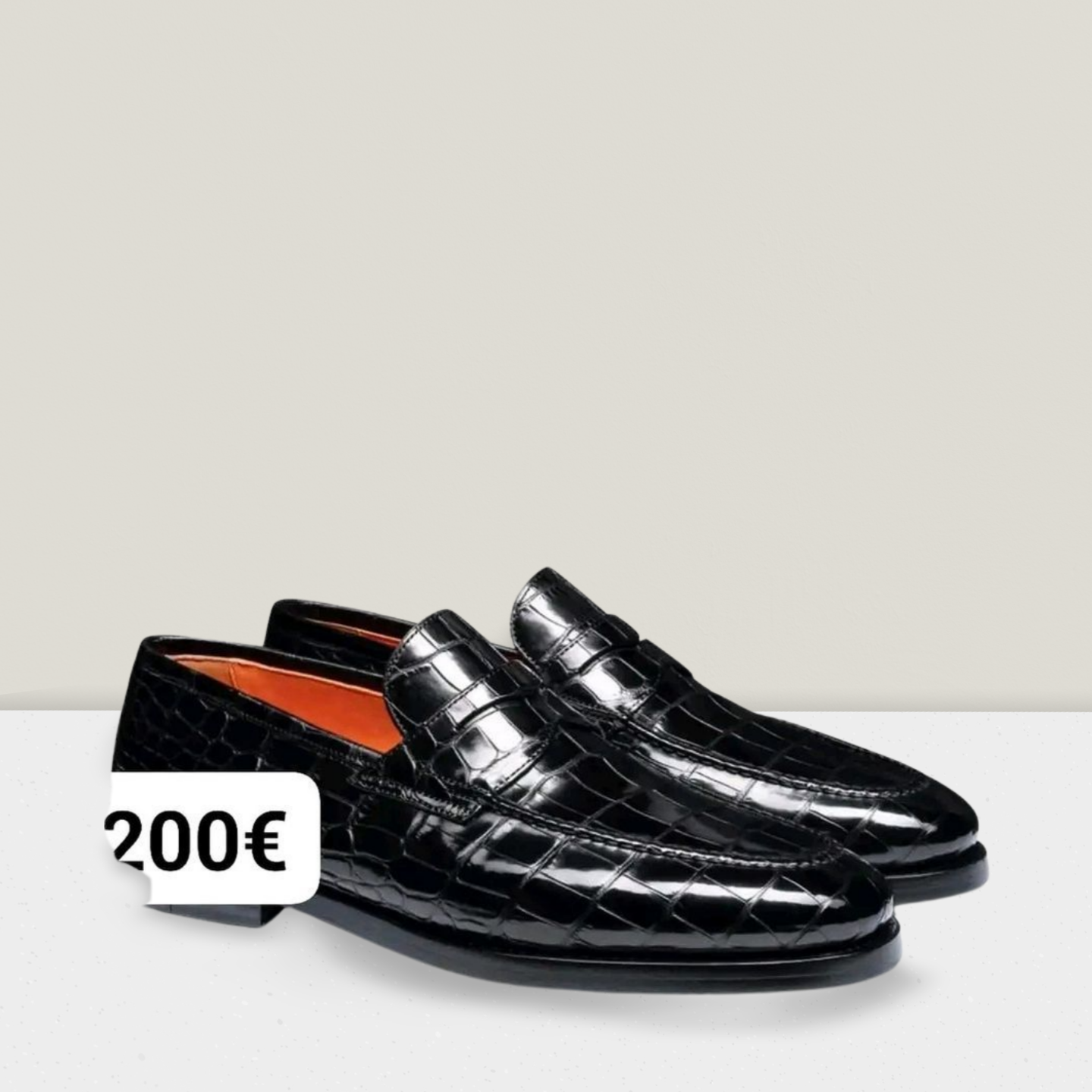 SANTONi Mocassins penny en Alligator gris 
