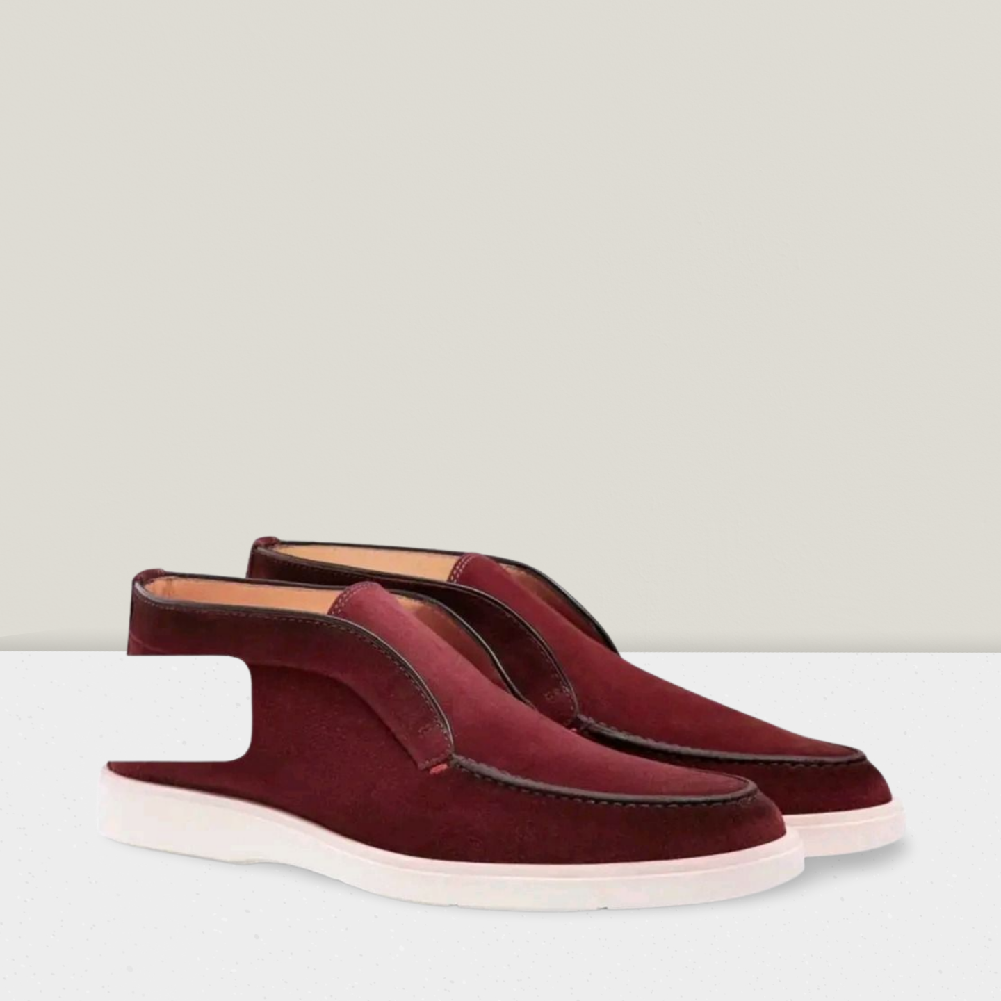  SANTONi  Desert boot en daim bordeaux 