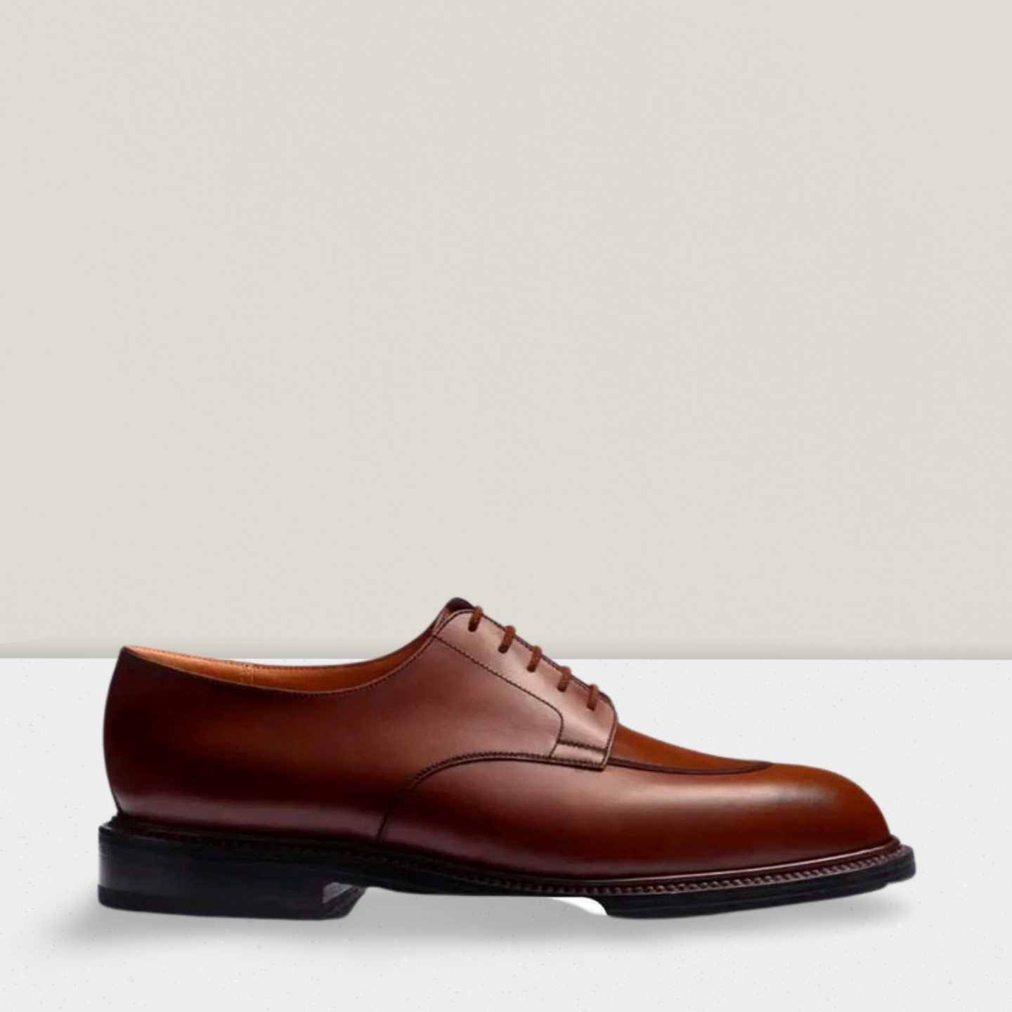 J.M WESTON Derby demi-chasse en cuir marron