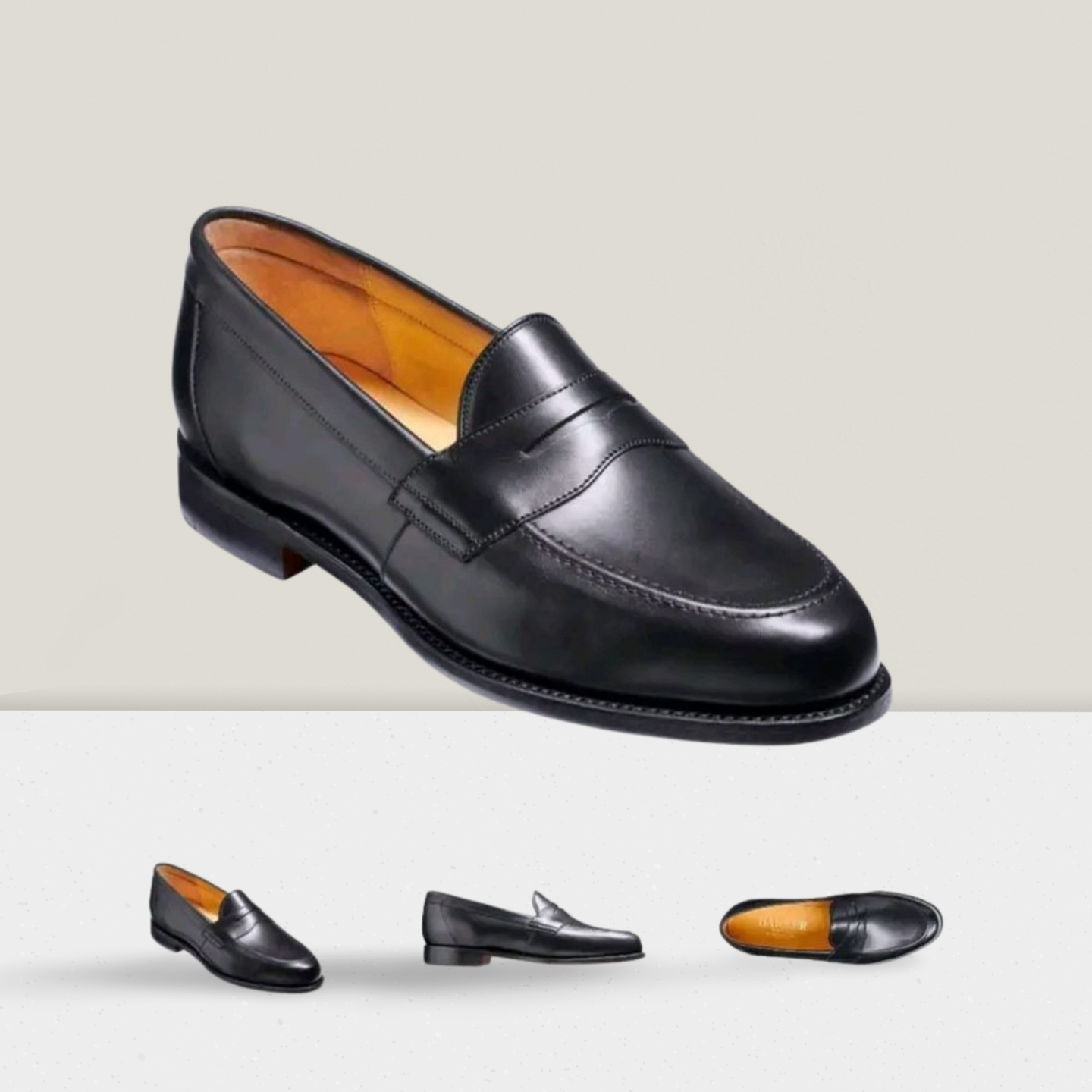 BARKER Portsmouth veau-noir