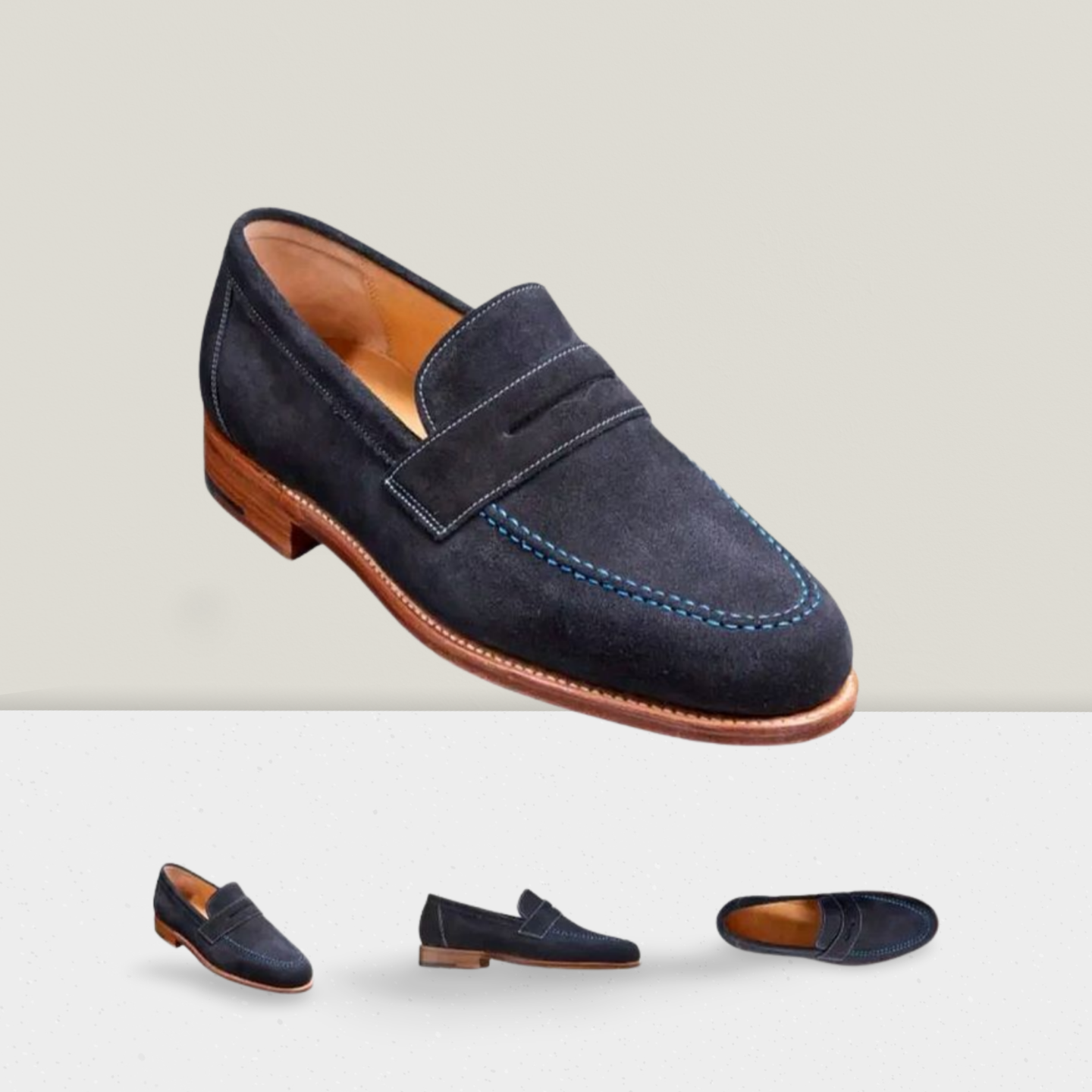 BARKER Jevington Daim bleu Marine Foncé 