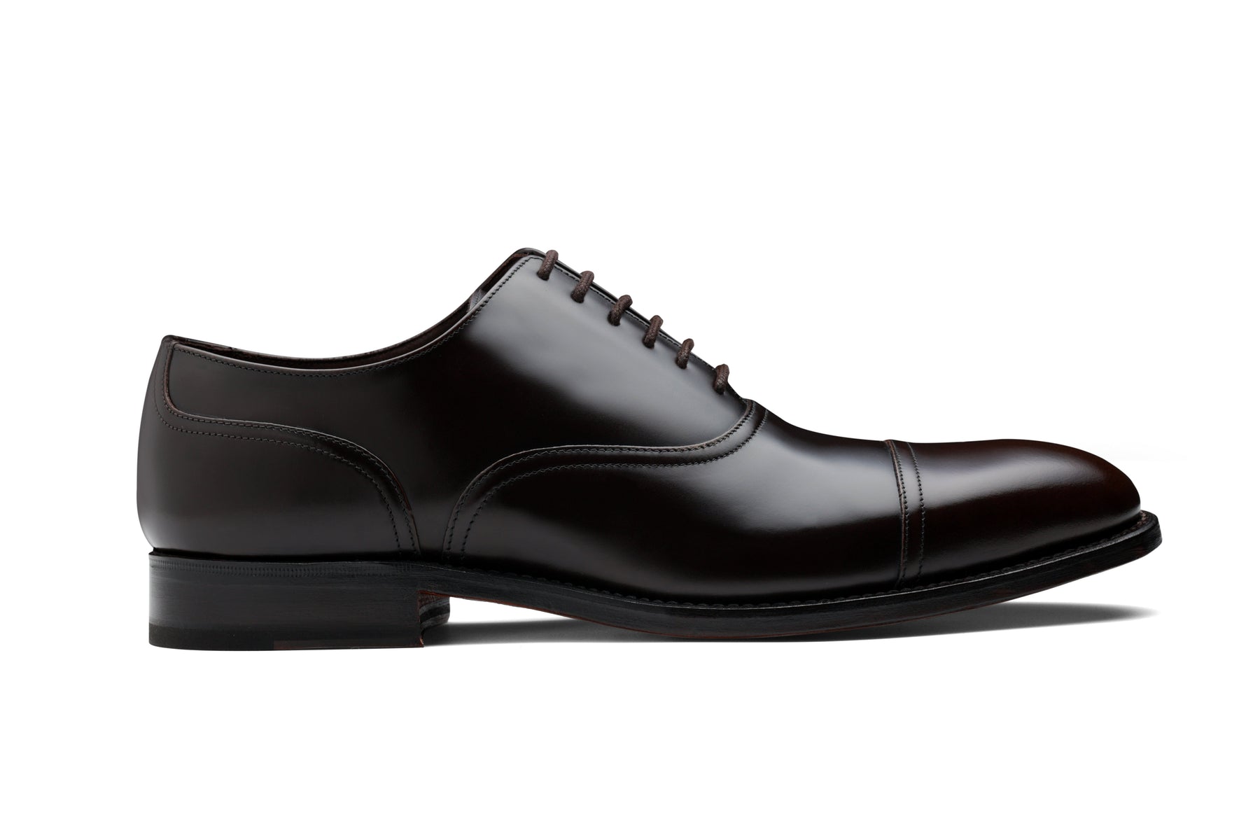 BARKER Goldington en cuir verni noir