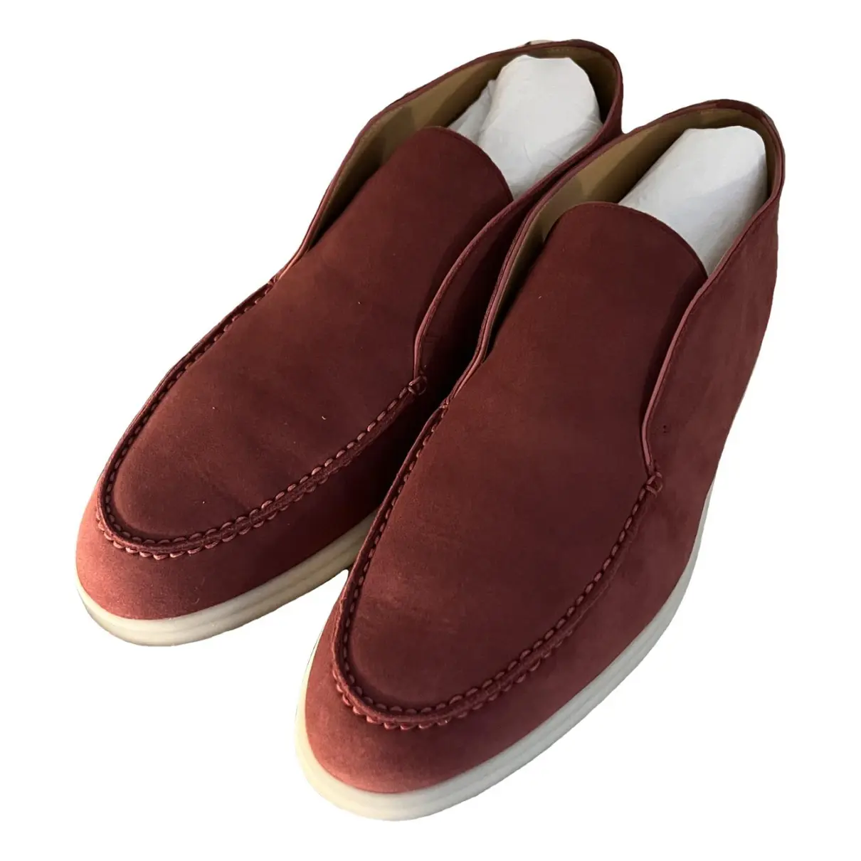  SANTONi  Desert boot en daim bordeaux 