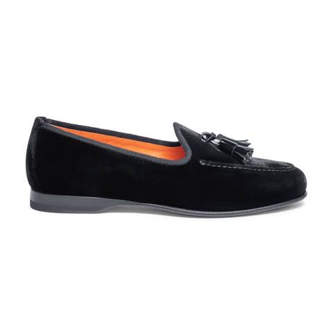 Mocassin SANTONi  BAndrea avec gland a velour noir 