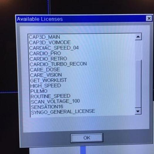 CT SCANNER 16 BARETTES SIEMENS SENSATION 16