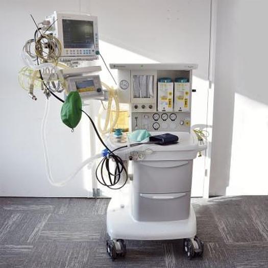 STATION COMPLETE D'ANESTHESIE AVEC RESPIRATEUR D'ANESTHESIE OHMEDA AESPIRE/5