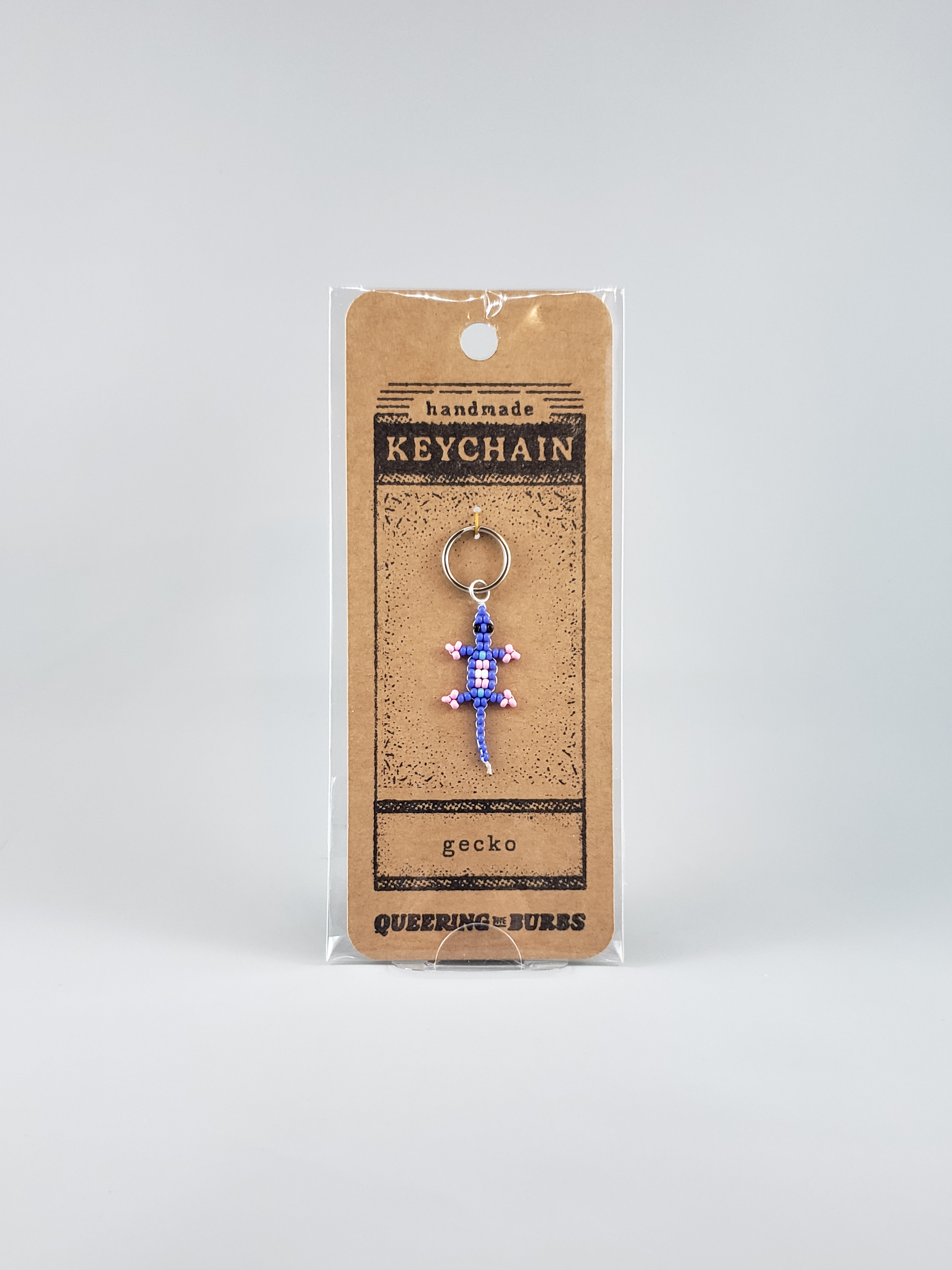 Trans Gecko Keychain