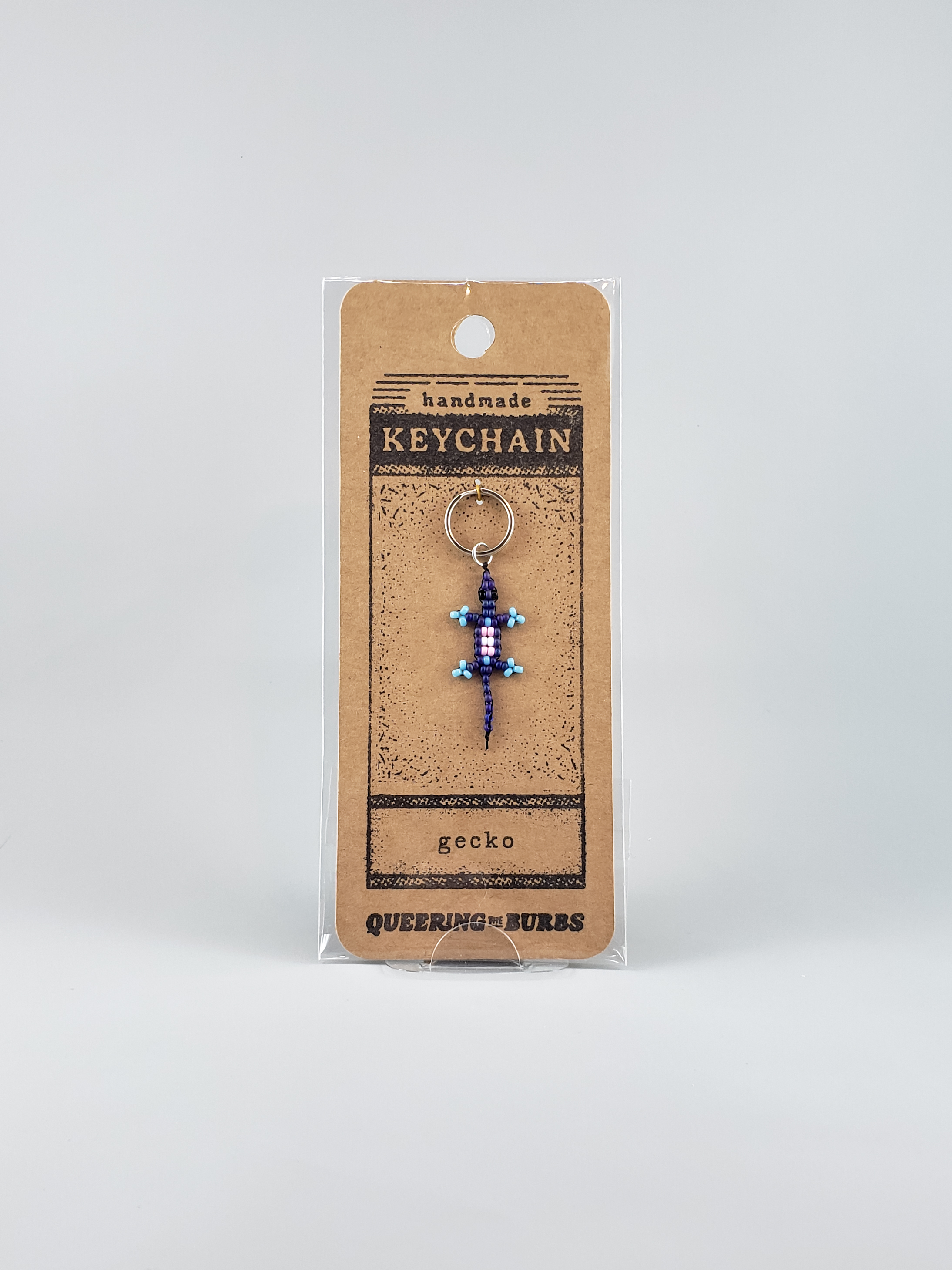 Trans Gecko Keychain